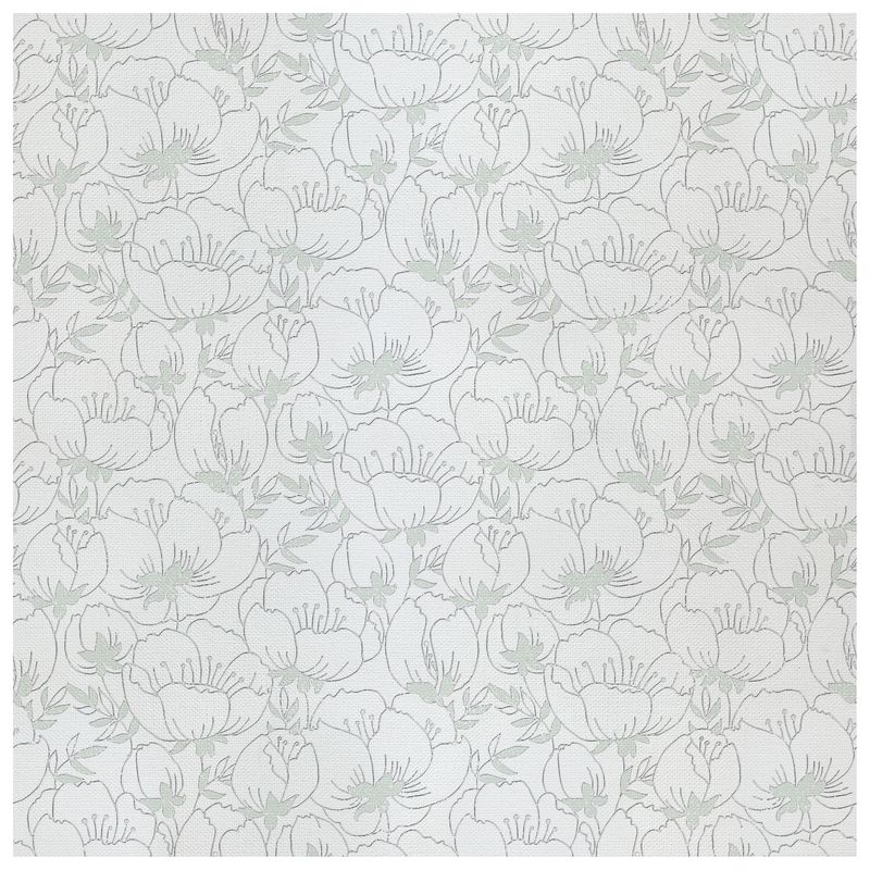 Poppy Pistachio wallcovering, top-down product view