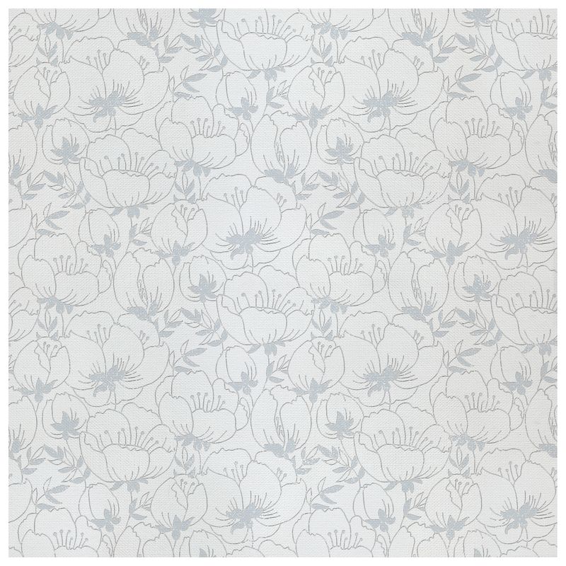 Poppy Wedgewood Blue wallcovering, top-down product view