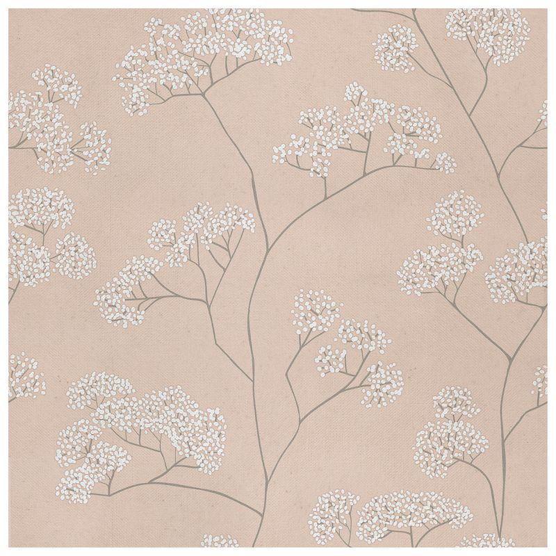 Queen Anne’s Lace Rose Mist wallcovering, top-down product view