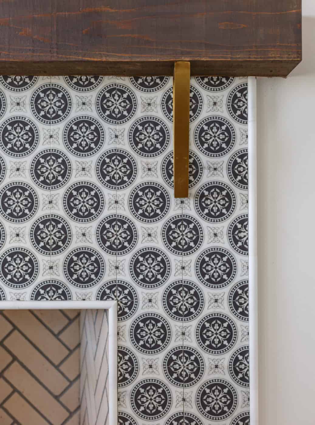 Regent Batik Blue field tile, lifestyle installation view, 12"×12"×3/8" size. Premium dolomite for floors and walls.