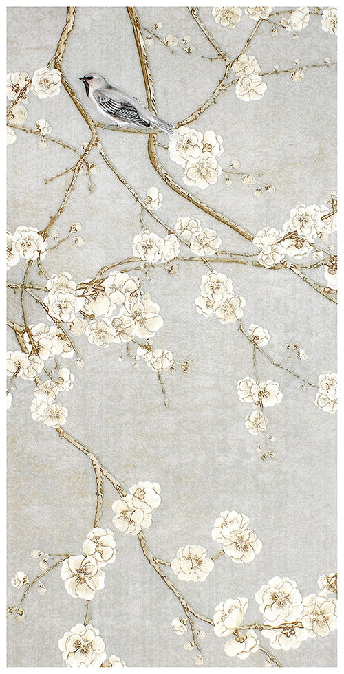 Sakura Blooms Cashmere field tile, alternate product view, 12"×24"×3/8" size. Premium limestone for floors and walls.
