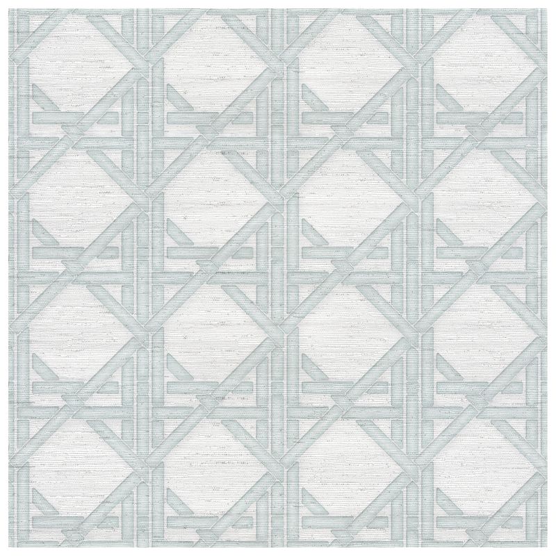Soft Lattice Sage sprig wallcovering, top-down product view