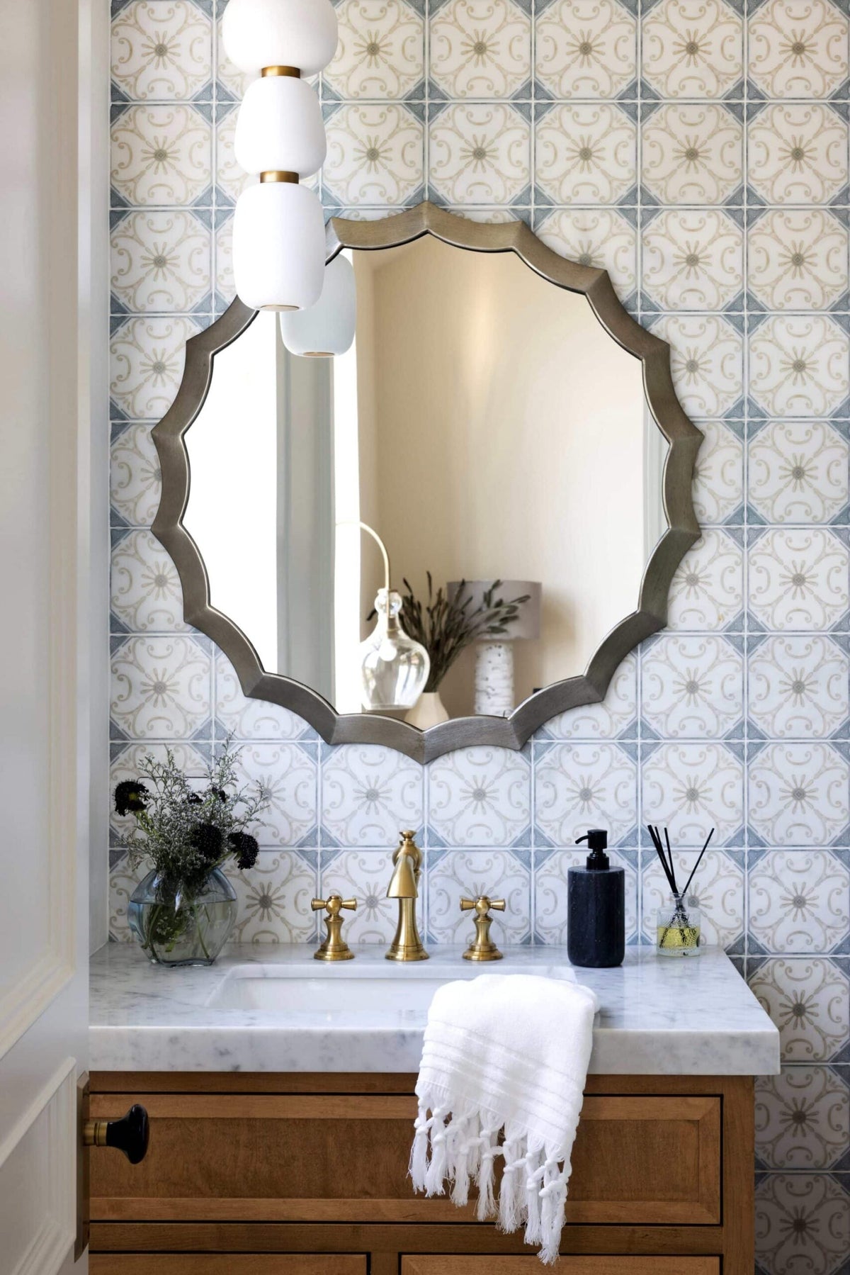 Stone Impressions Solana honed tile in a room setting — available at Surface Group