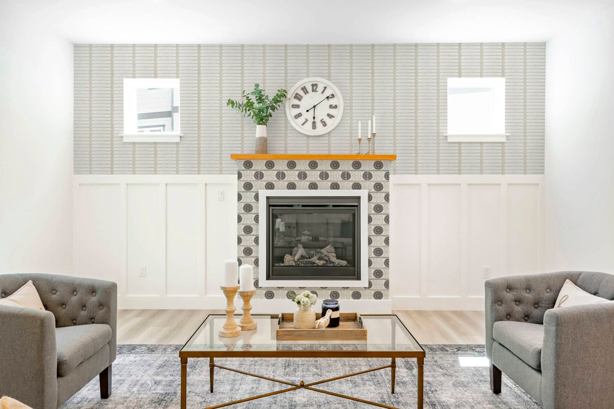 Stone Impressions Suzani honed tile in a room setting β available at Surface Group