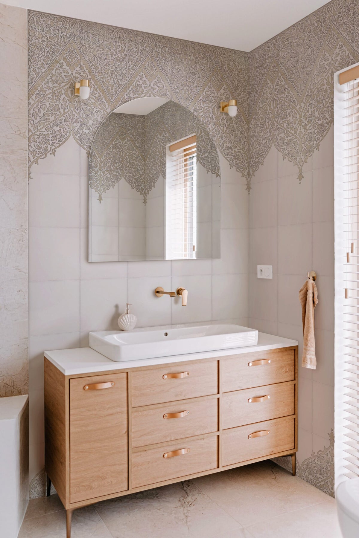 Stone Impressions Truly Lace tile in a room setting — available at Surface Group