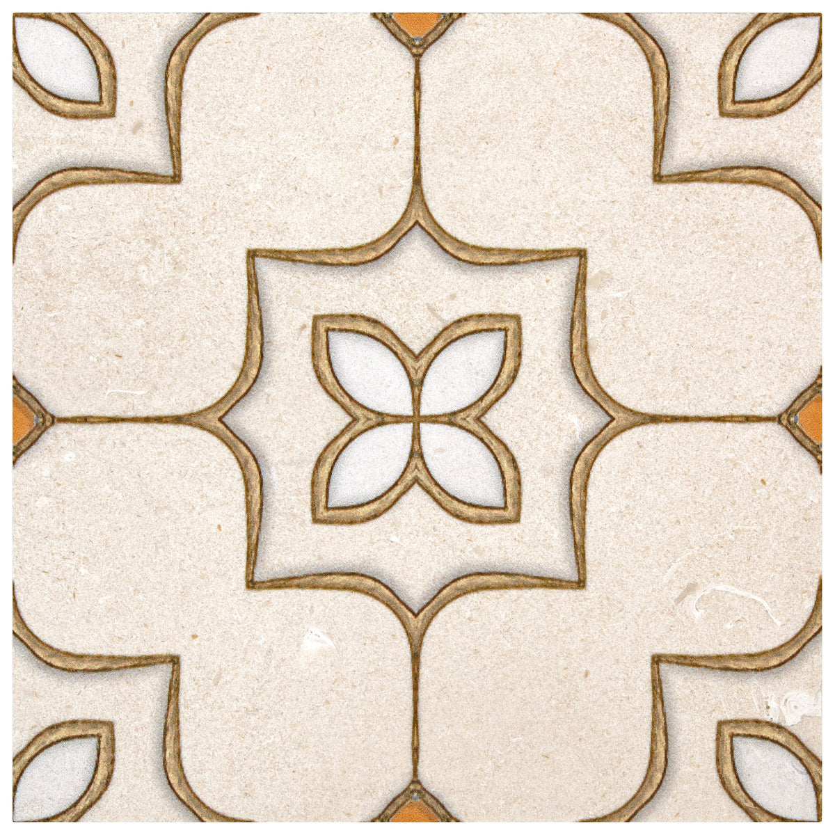 Stone Impressions Vero Tangerine limestone tile — available at Surface Group