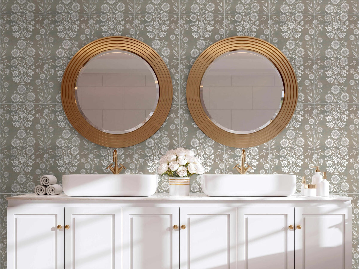 Stone Impressions Vinterbloom tile in a room setting — available at Surface Group
