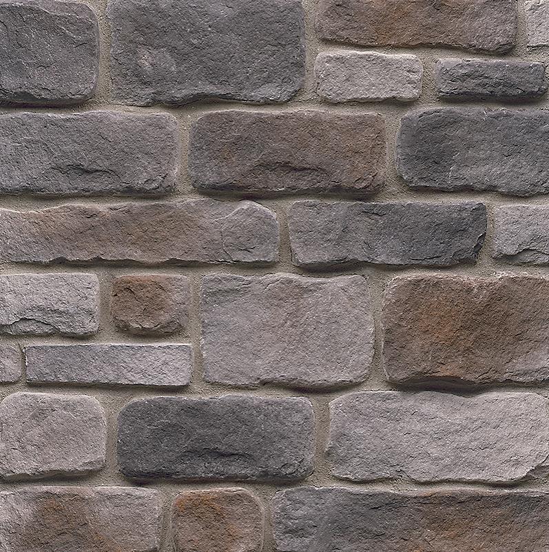 Cobble Grey wall panels, primary product image. Premium stone veneer for exterior and interior walls.