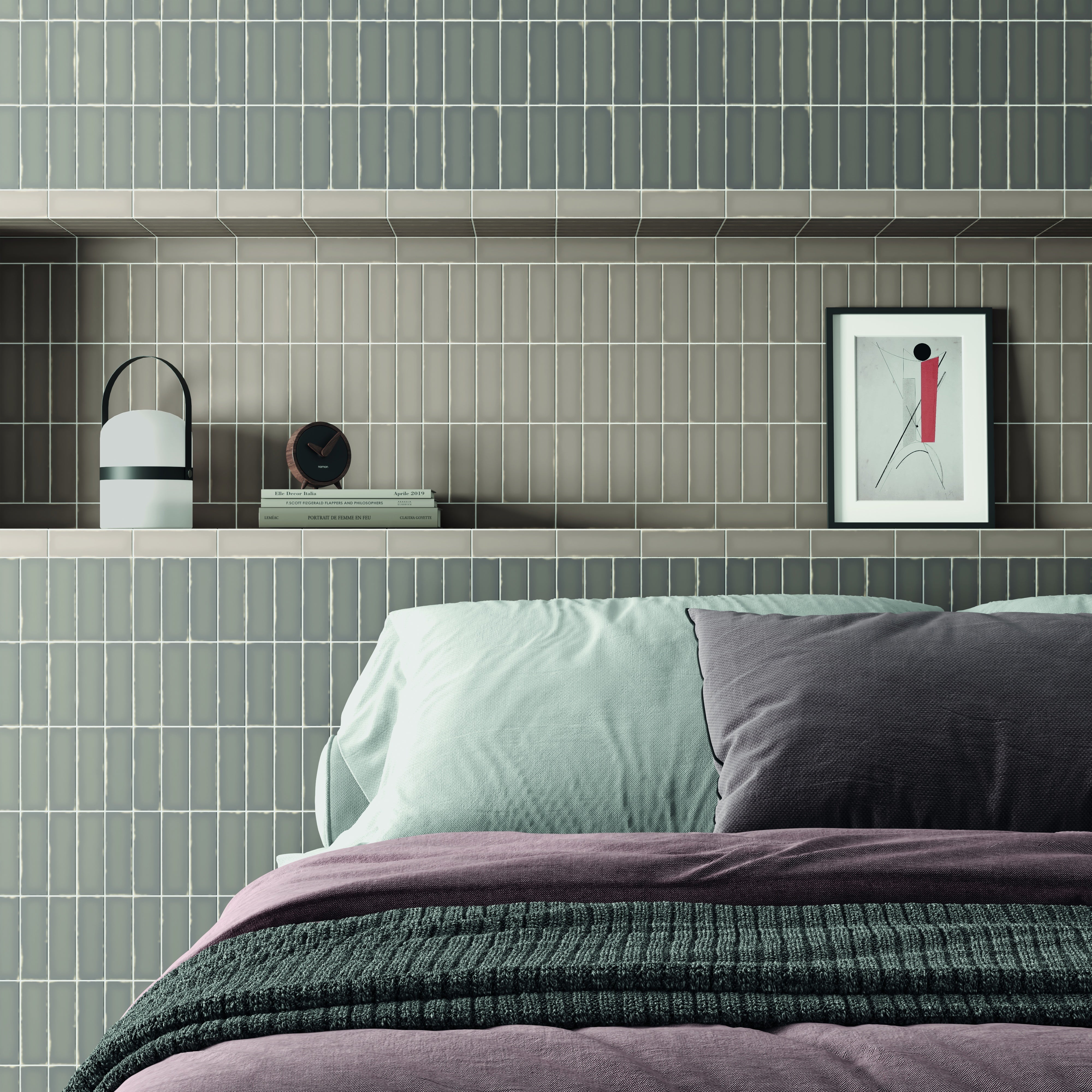 CHALK: Shadow Rectangle Field Tile (1.6"x5"x8-mm | matte)
