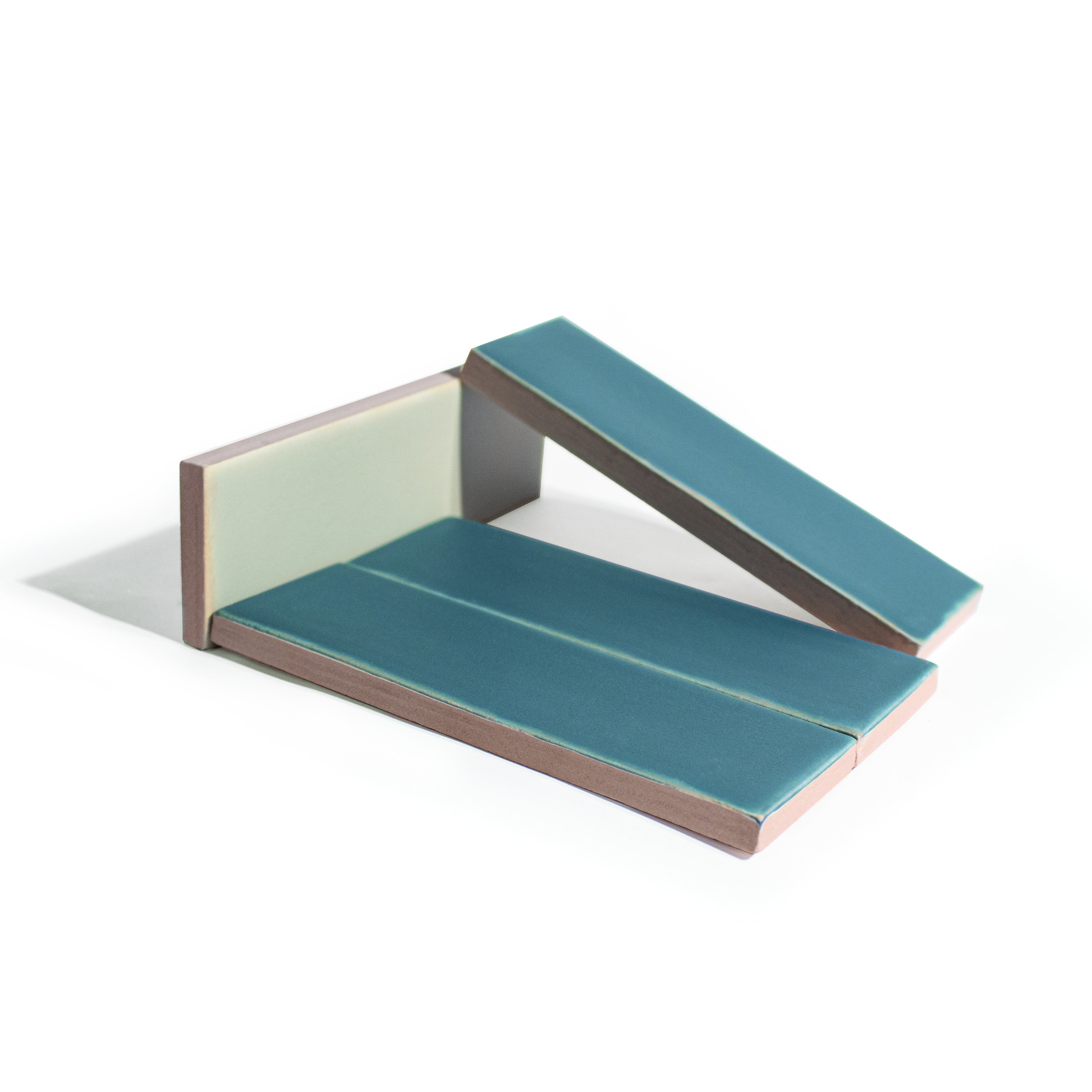 CHALK: Steel Blue Finishing Edge Trim Tile (0.3"x5" | matte)