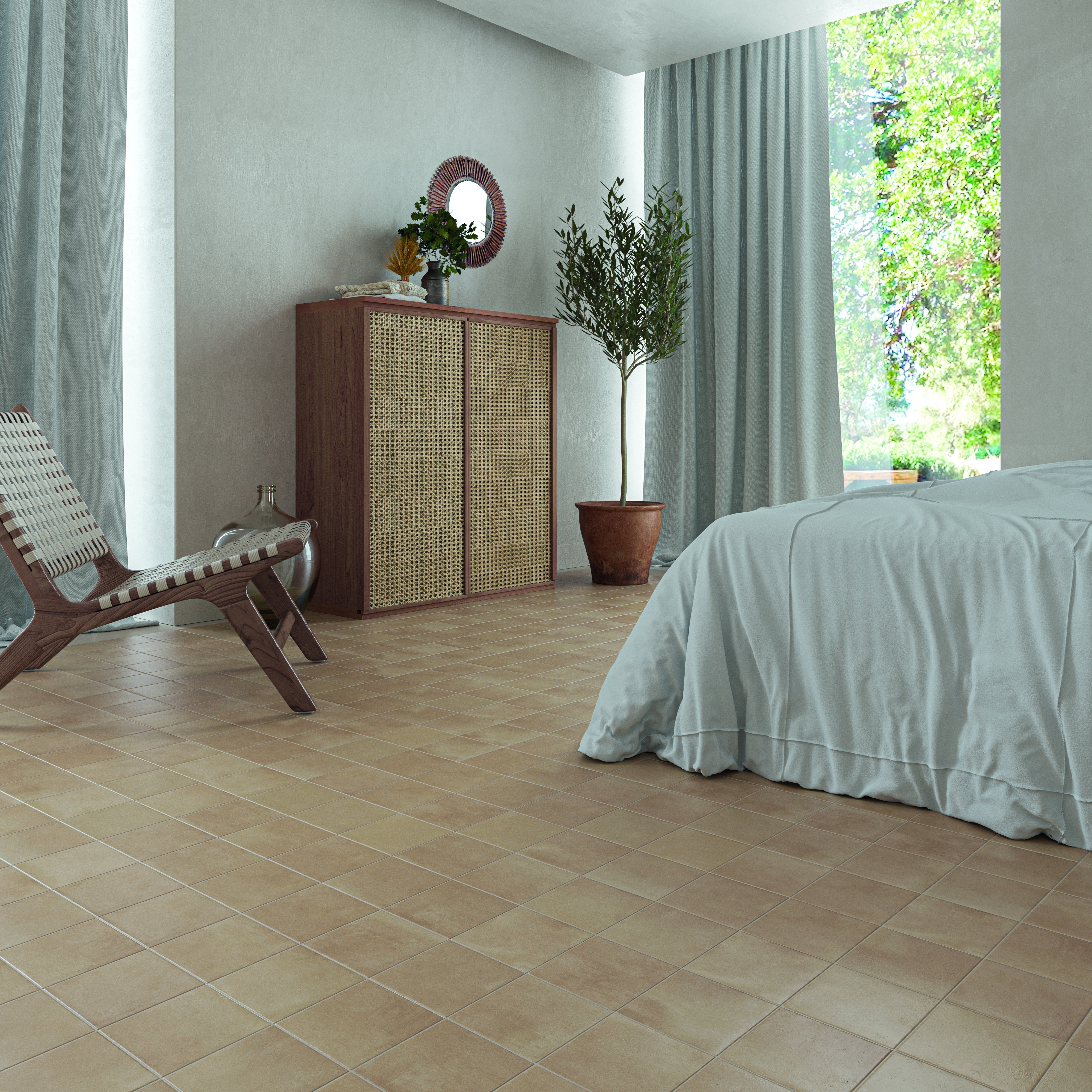 CLAY: Terra Square Field Tile (5.5"x5.5"x8.5-mm | matte)