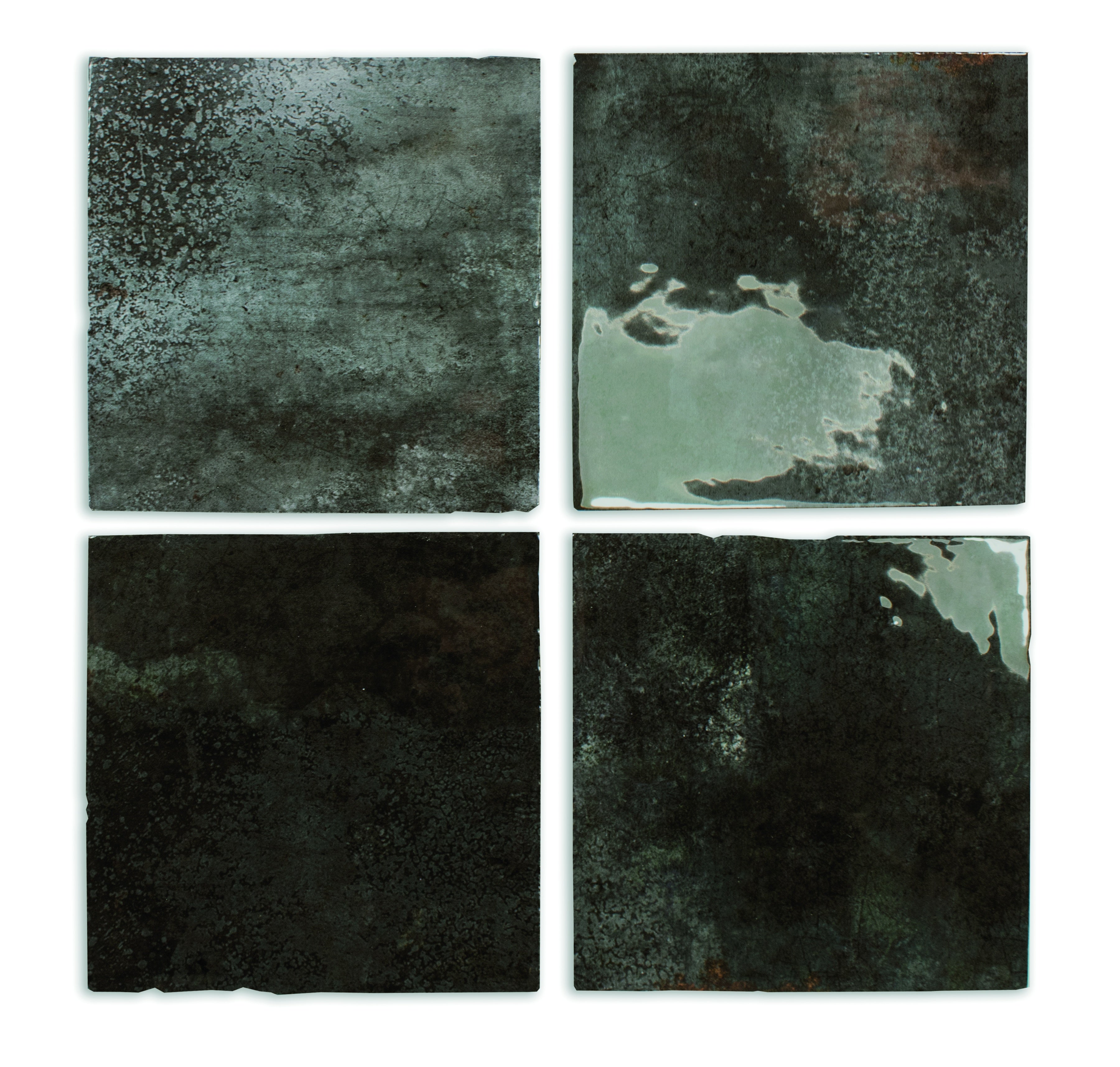 ENAMEL: Charcoal Square Field Tile (5"x5"x8.5-mm | glossy)