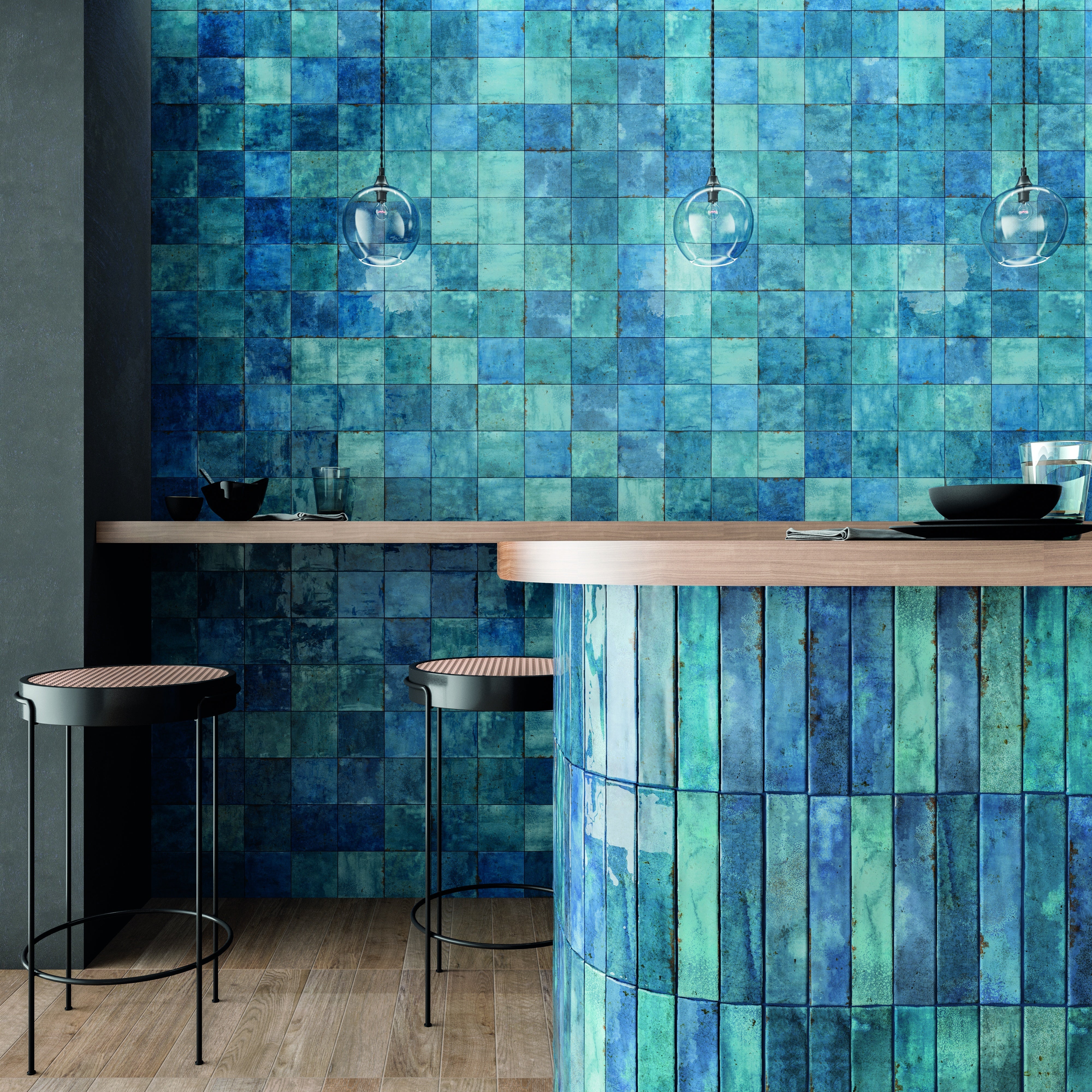 ENAMEL: Ocean Square Field Tile (5"x5"x8.5-mm | glossy)