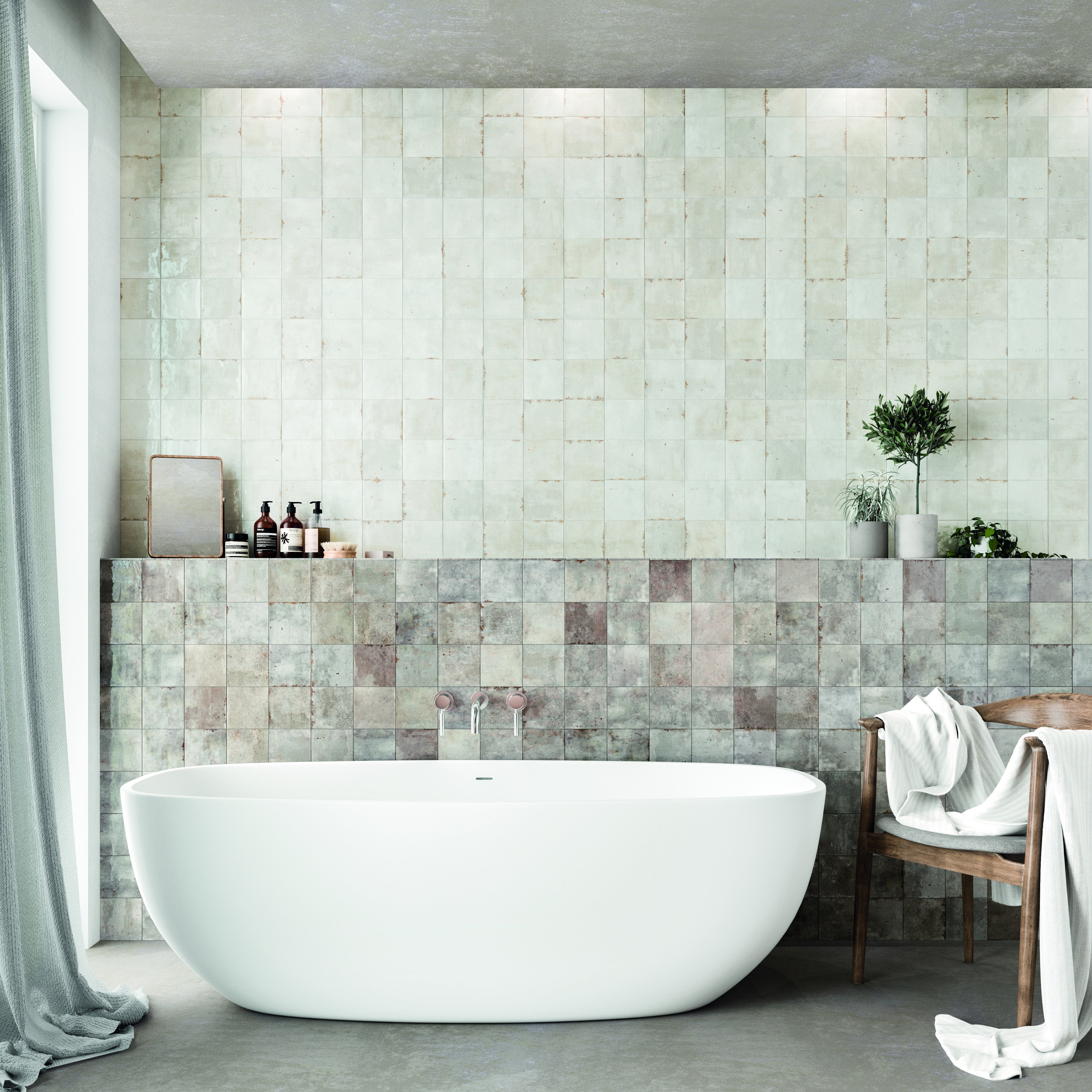 ENAMEL: Smoke Finishing Edge Trim Tile (0.4"x5" | glossy)