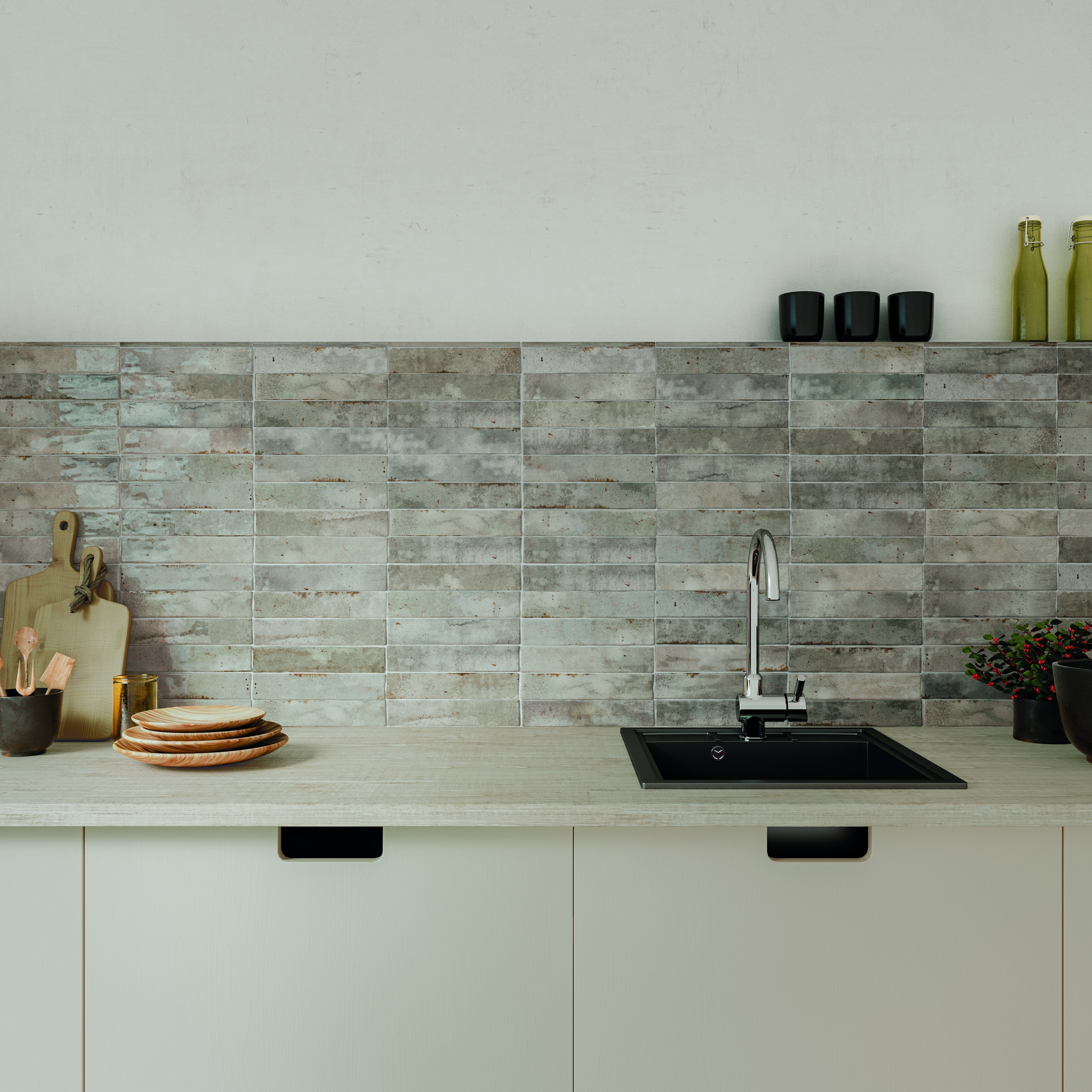 ENAMEL: Smoke Finishing Edge Trim Tile (0.4"x5" | glossy)
