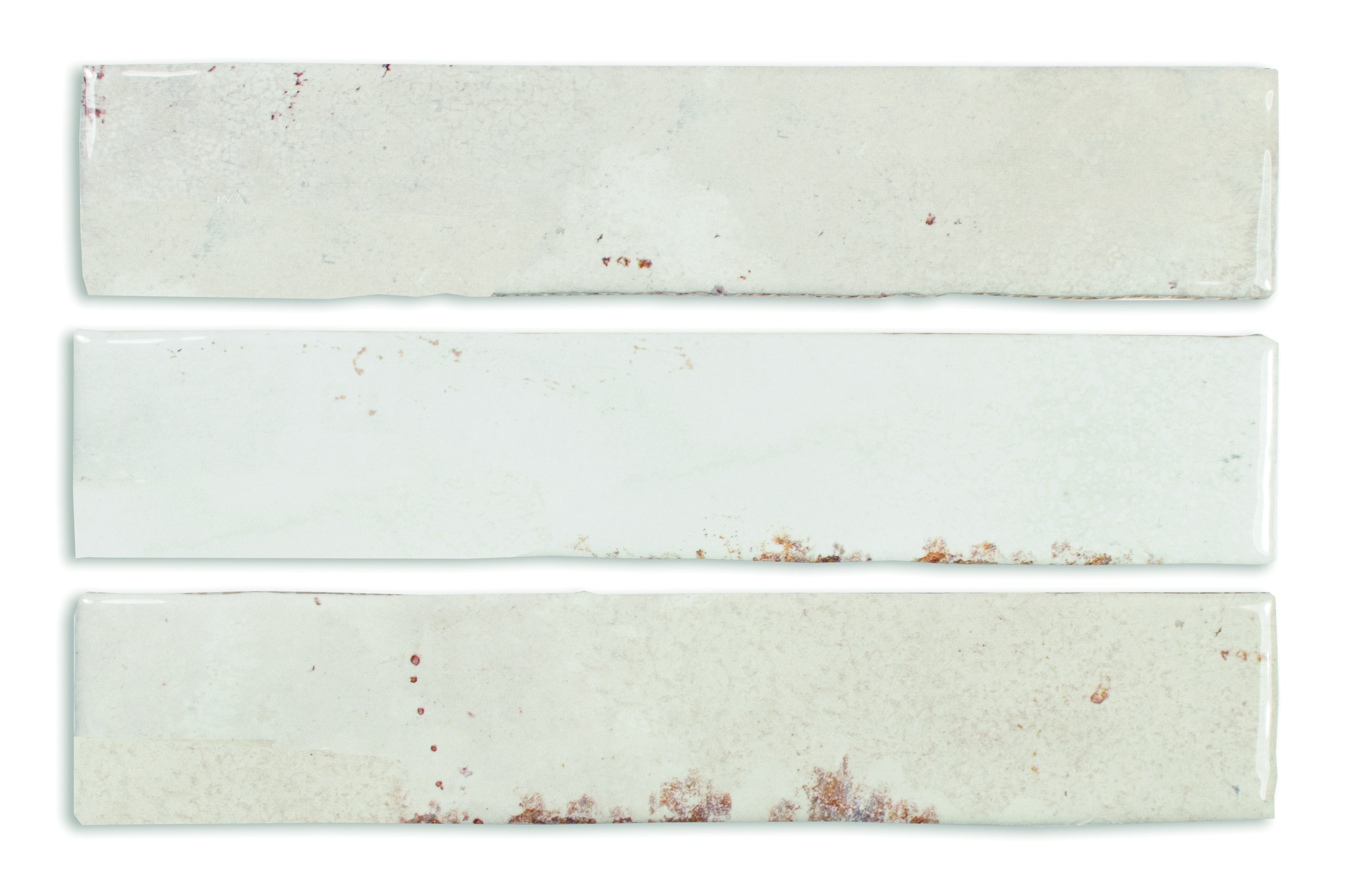 ENAMEL: White Rectangle Field Tile (2"x10"x8.5-mm | glossy)