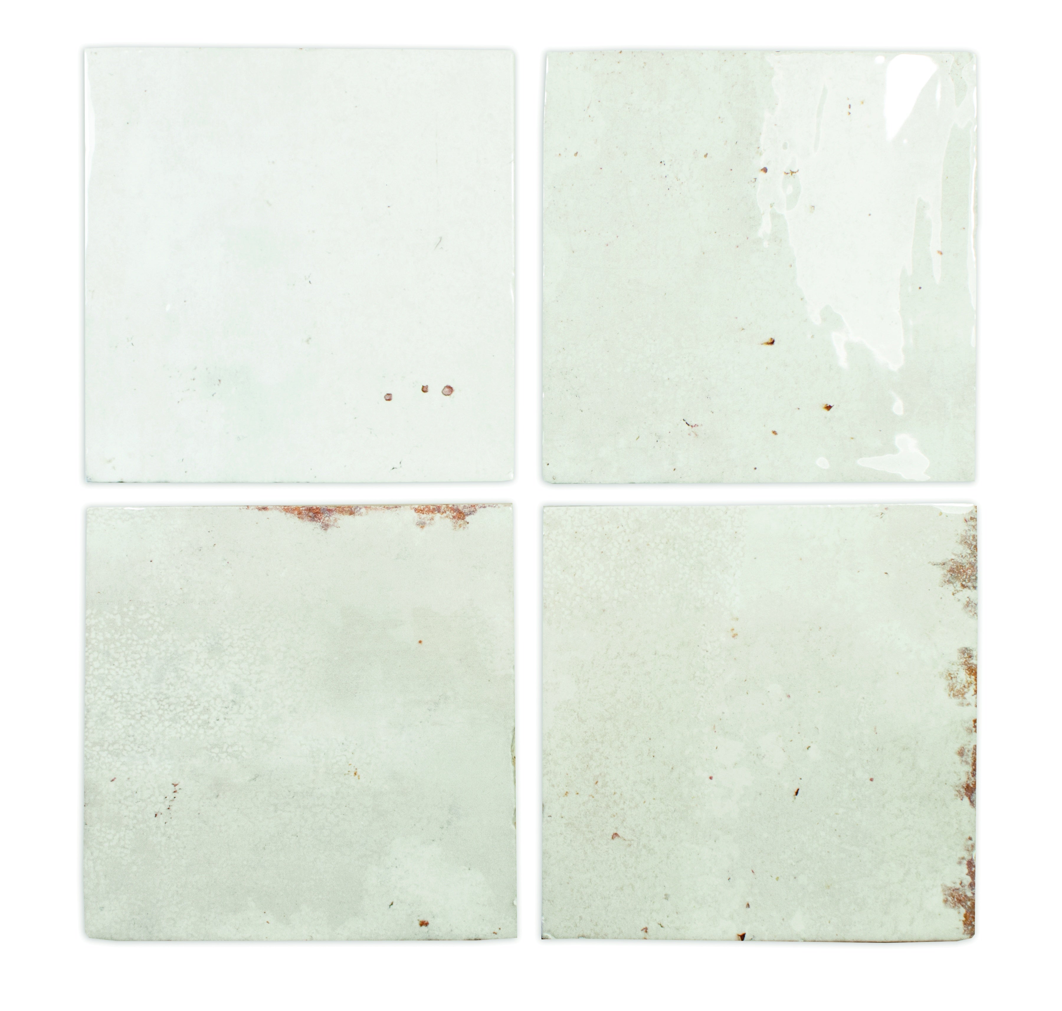 ENAMEL: White Square Field Tile (5"x5"x8.5-mm | glossy)
