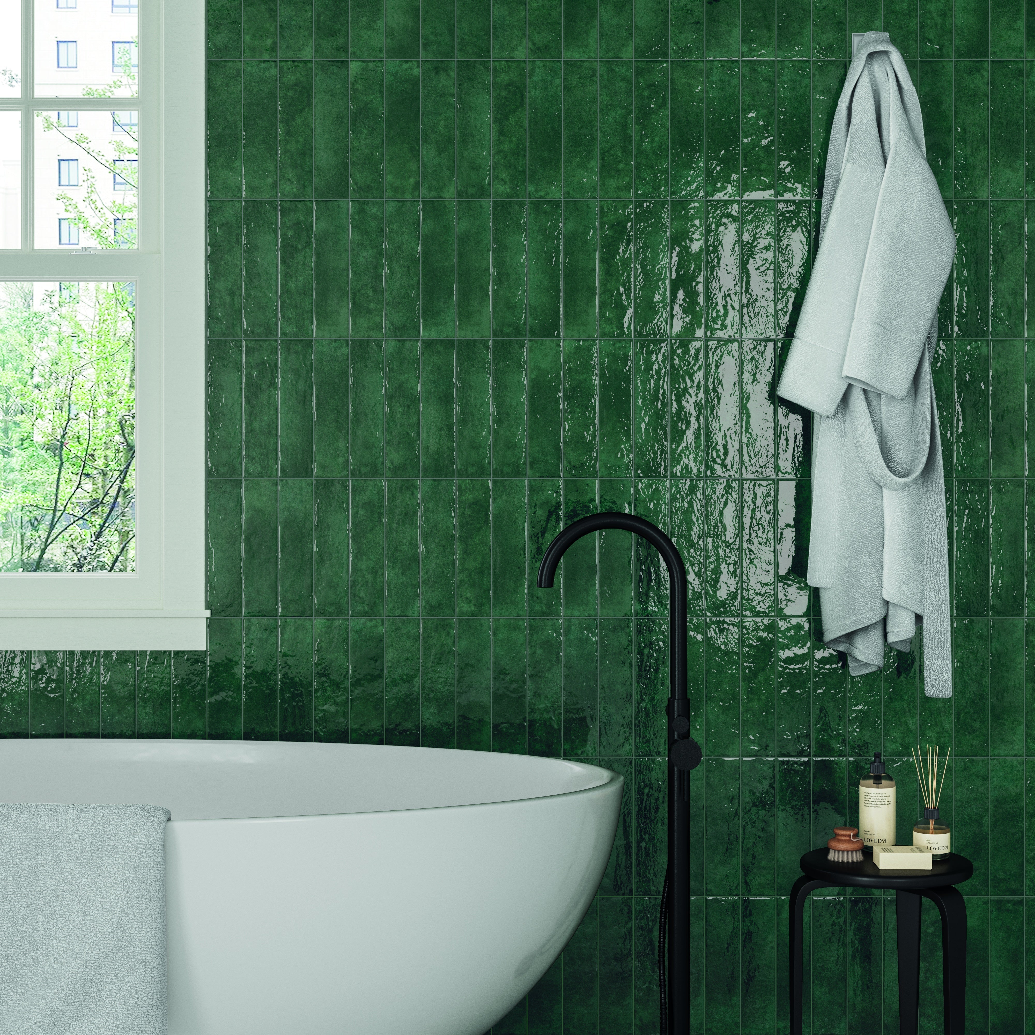 MEDITERRANEO: Oliva Rectangle Field Tile (2.5"x11"x8.5-mm | glossy)