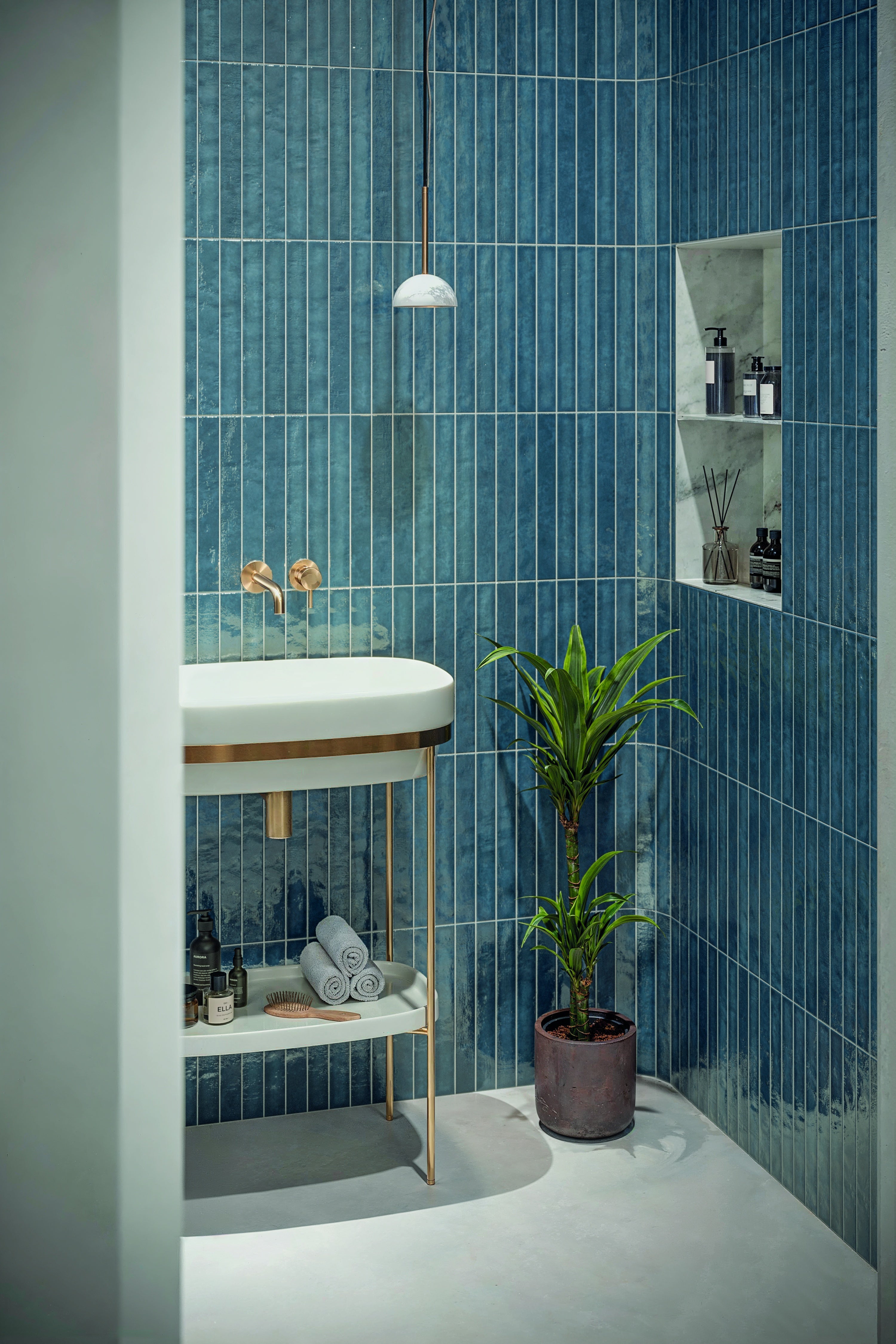 MISTRAL: Indigo Rectangle Field Tile (1.5"x12.2"x8.5-mm | glossy)