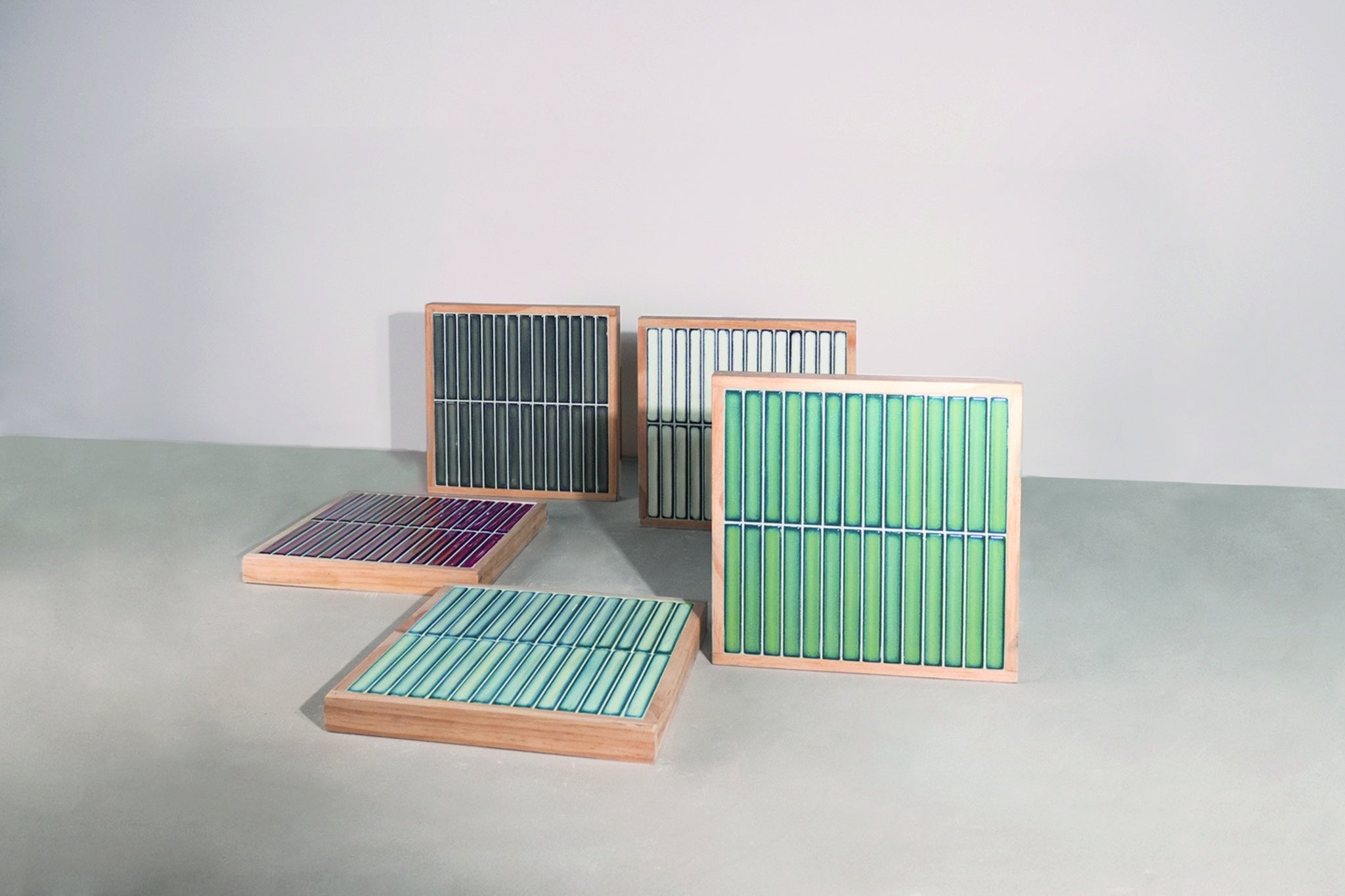 OSAKA BARS: Green Straight Stack Mosaic (5"x10"x10.5-mm | glossy)