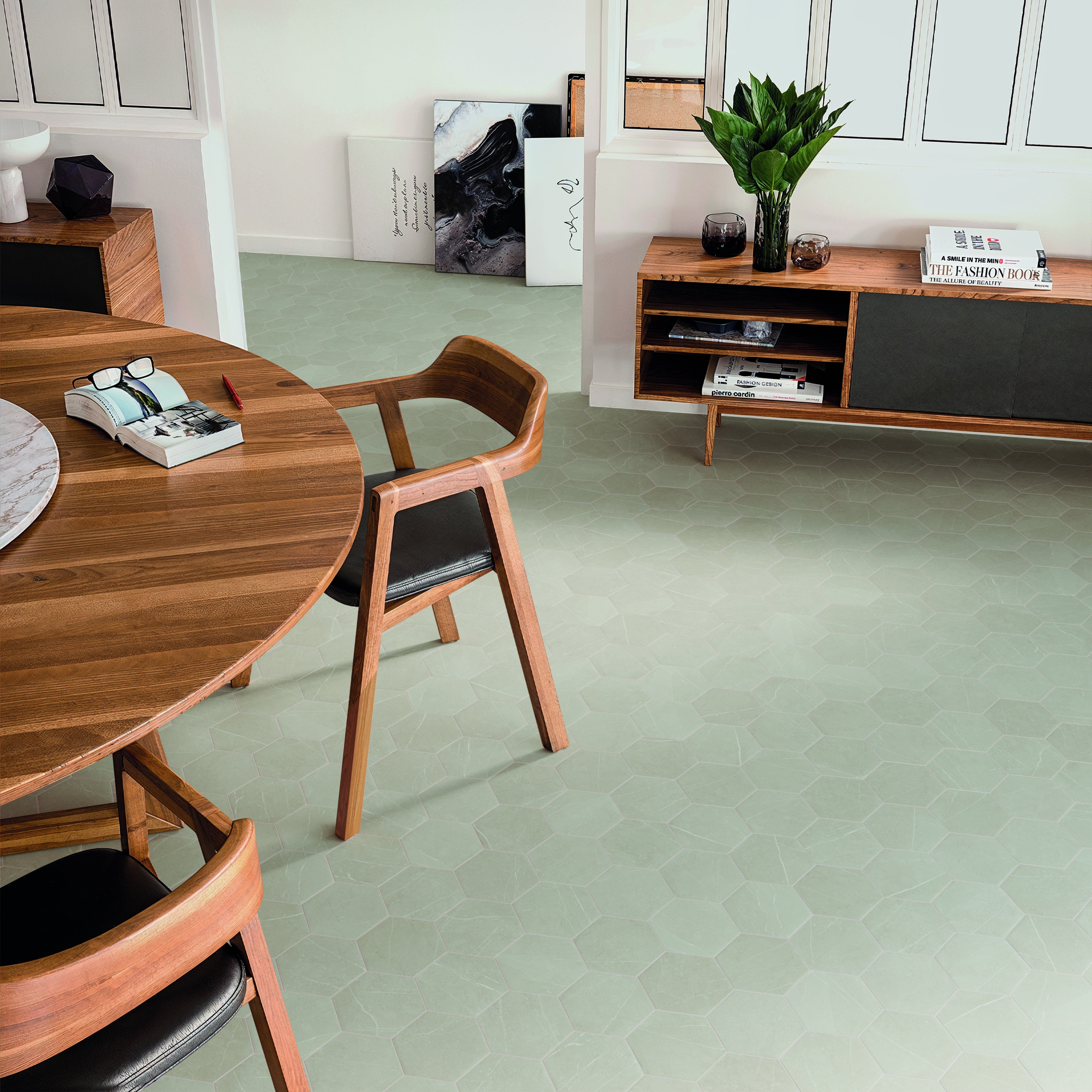 PIETRA: Linen Hexagon Field Tile (5.5"x6.3"x8.5-mm | matte)