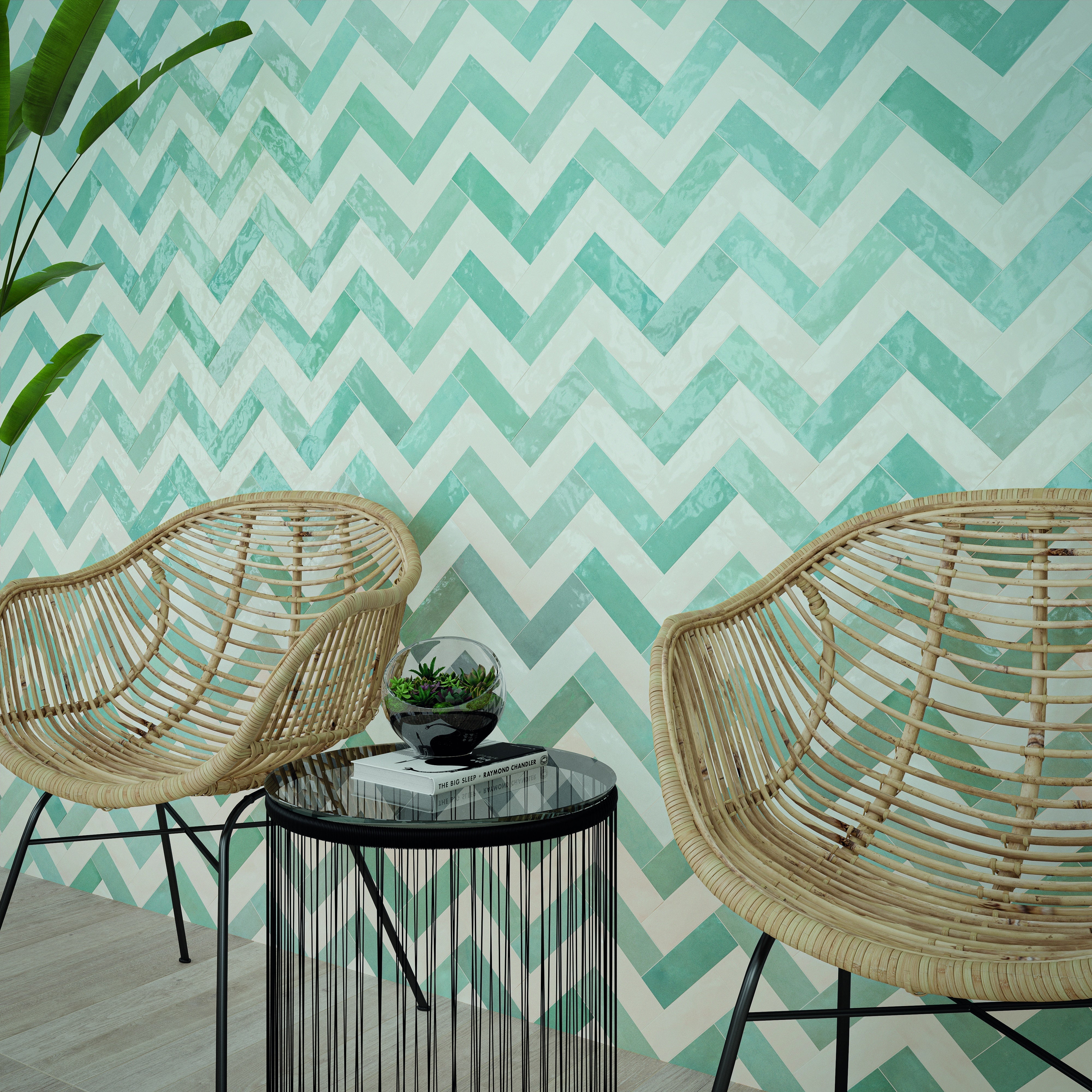 SAFI: White Rectangle Field Tile (2"x6.3"x8.5-mm | glossy)