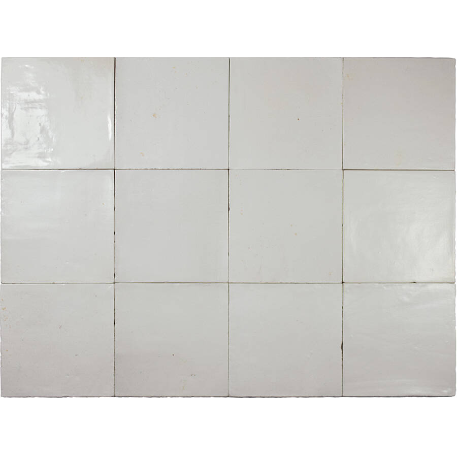 SATEN: White Square Field Tile (5"x5"x8.5-mm | glossy)