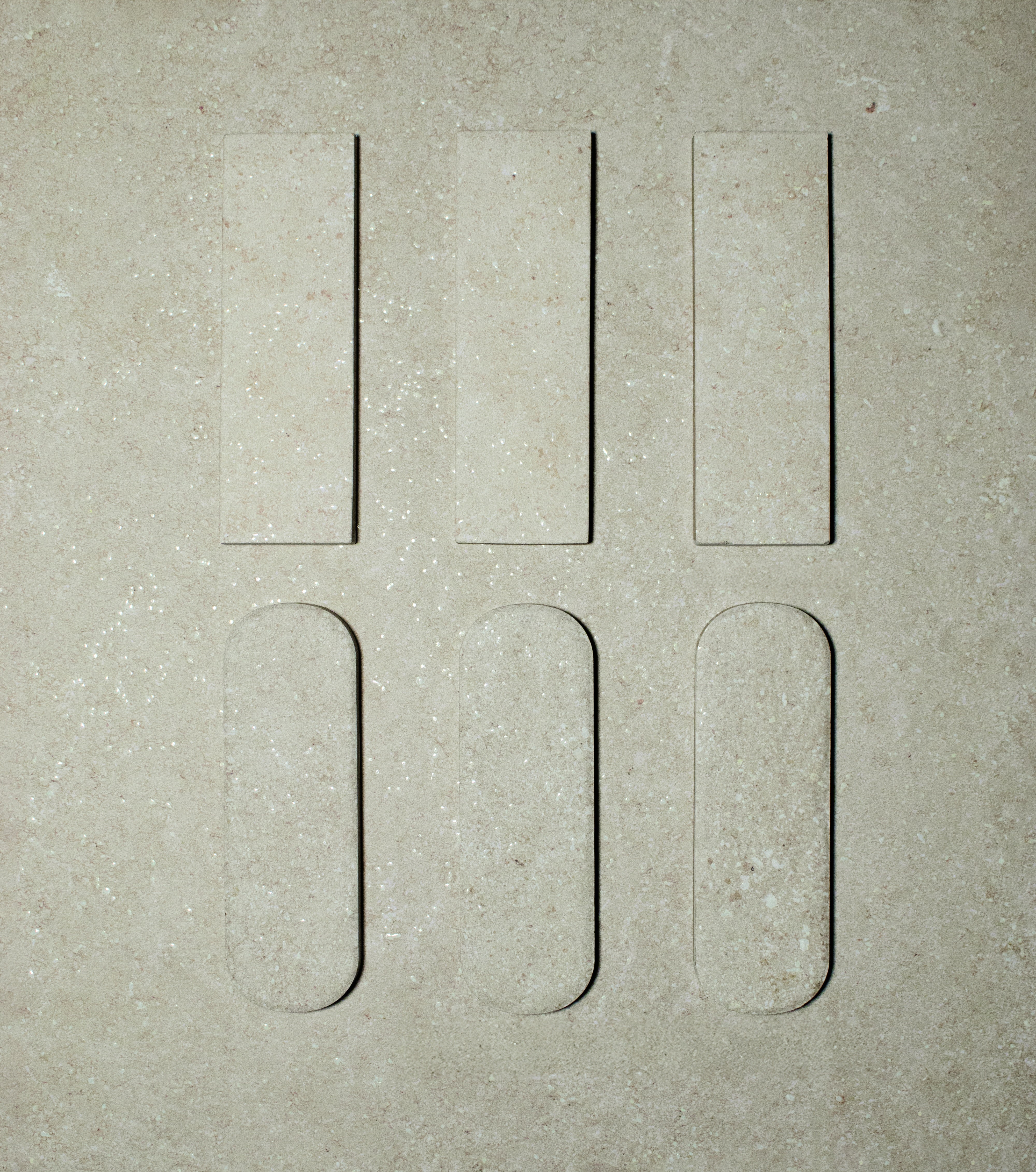 STONE DUST: Bianco Om Field Tile (2"x6"x10-mm | matte)