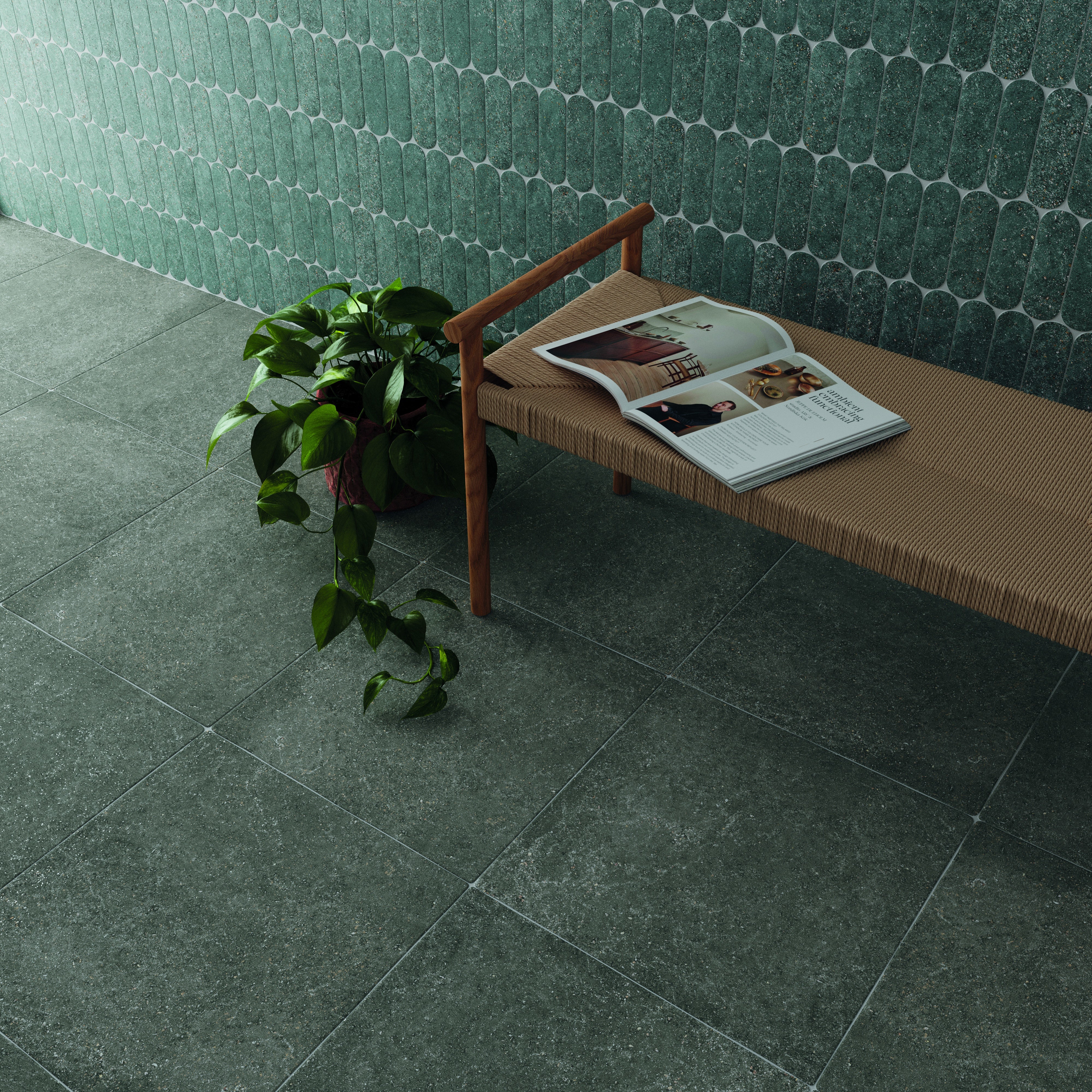 STONE DUST: Nero Xxl Field Tile (17.2"x17.2"x10-mm | matte)