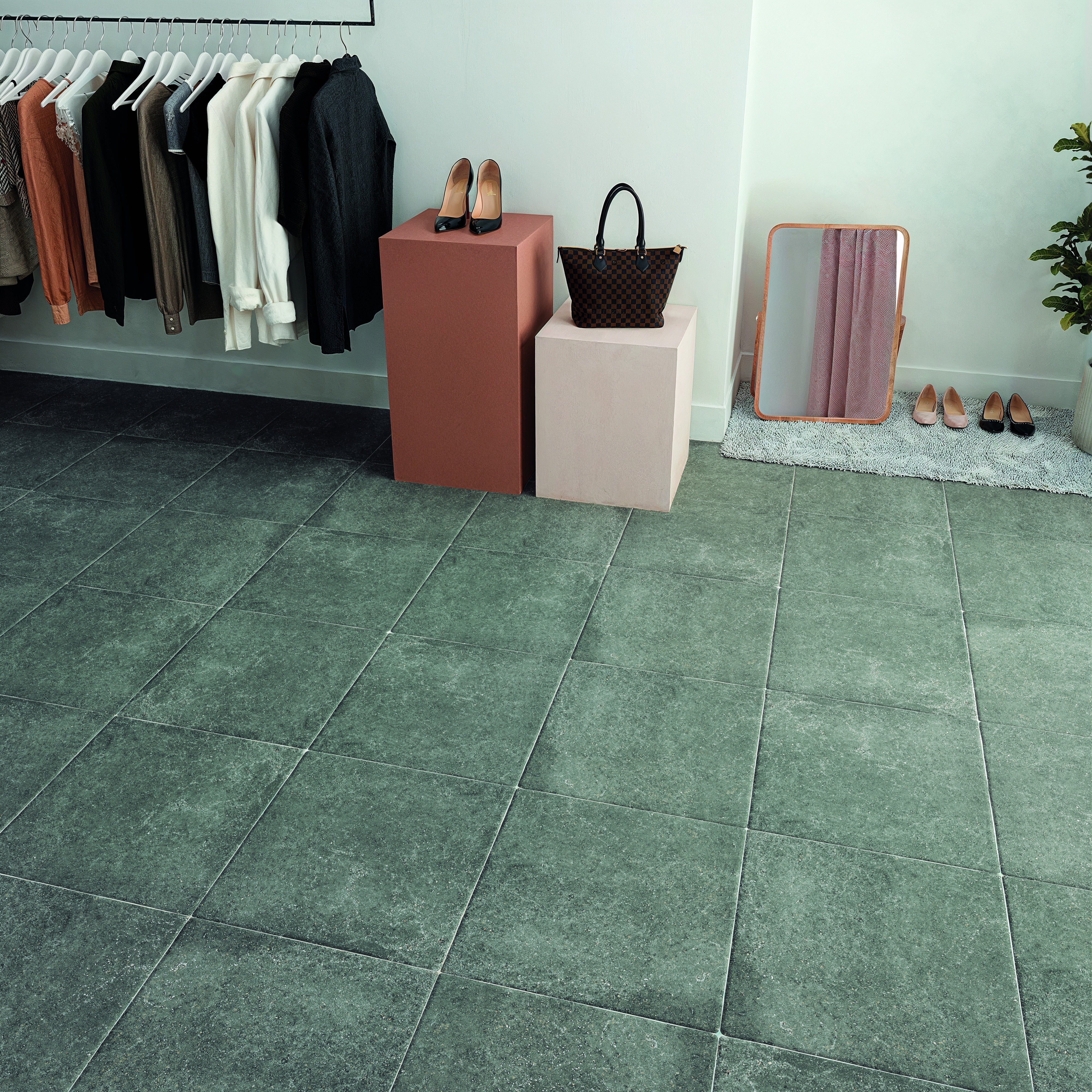STONE DUST: Nero Xxl Field Tile (17.2"x17.2"x10-mm | matte)