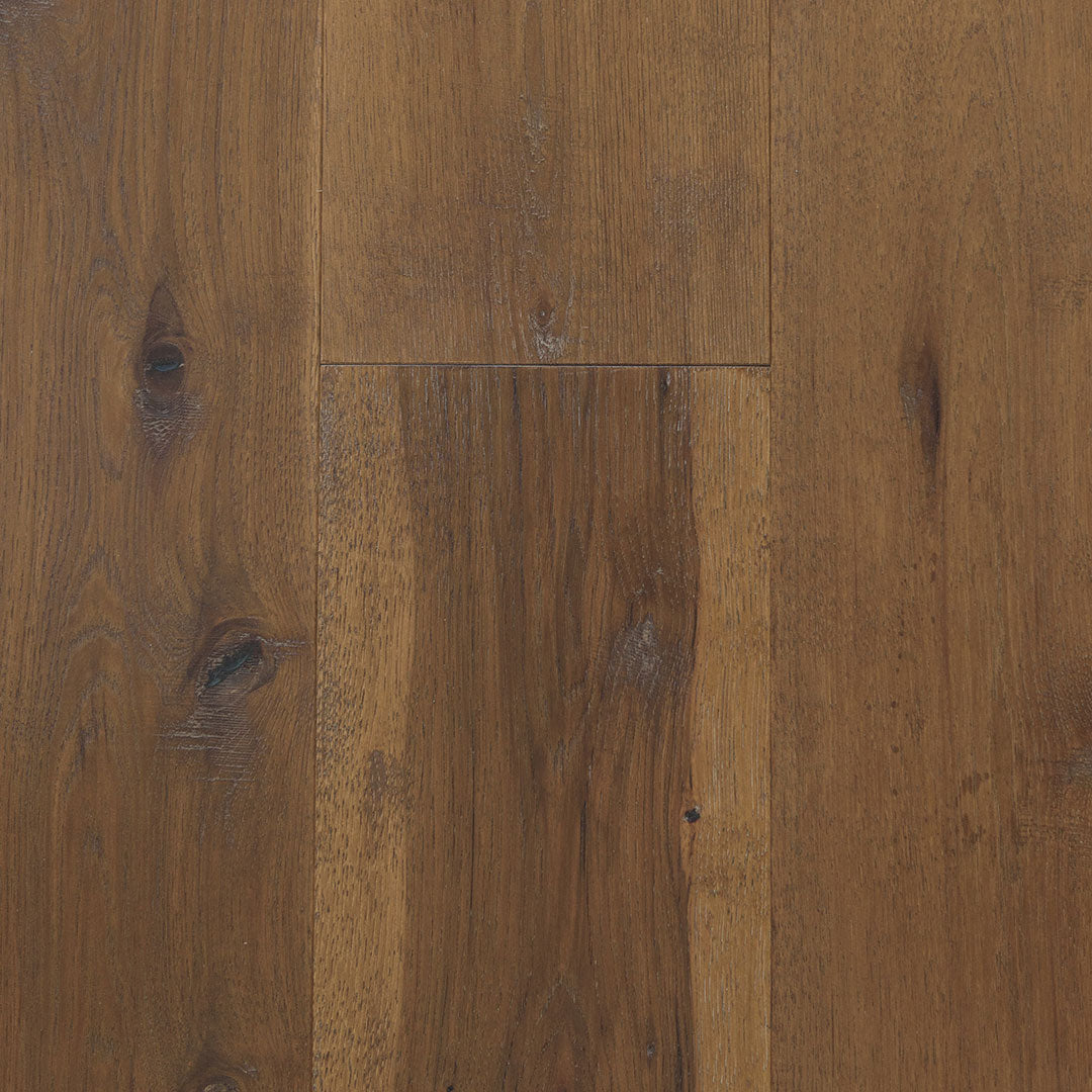 HERMITAGE: Loire Valey Hickory Engineered Hardwood Plank (7½"X24"-76"X⅝" | Wire Brush)