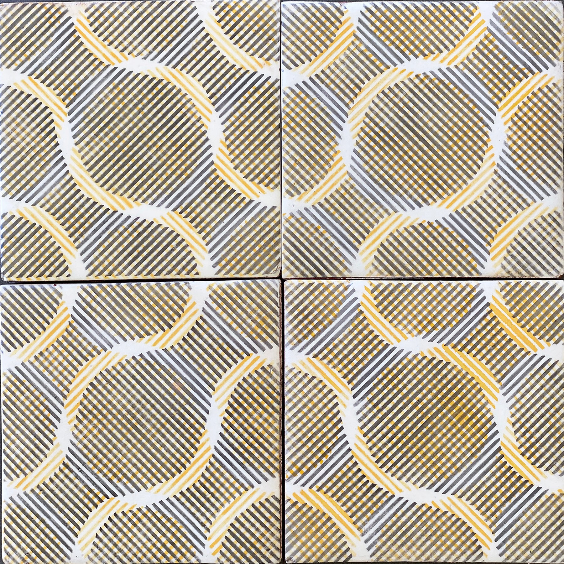 ROSEWATER: 12 Glazed Terracotta Field Deco Tile (6"x6"x5/8 | matte)