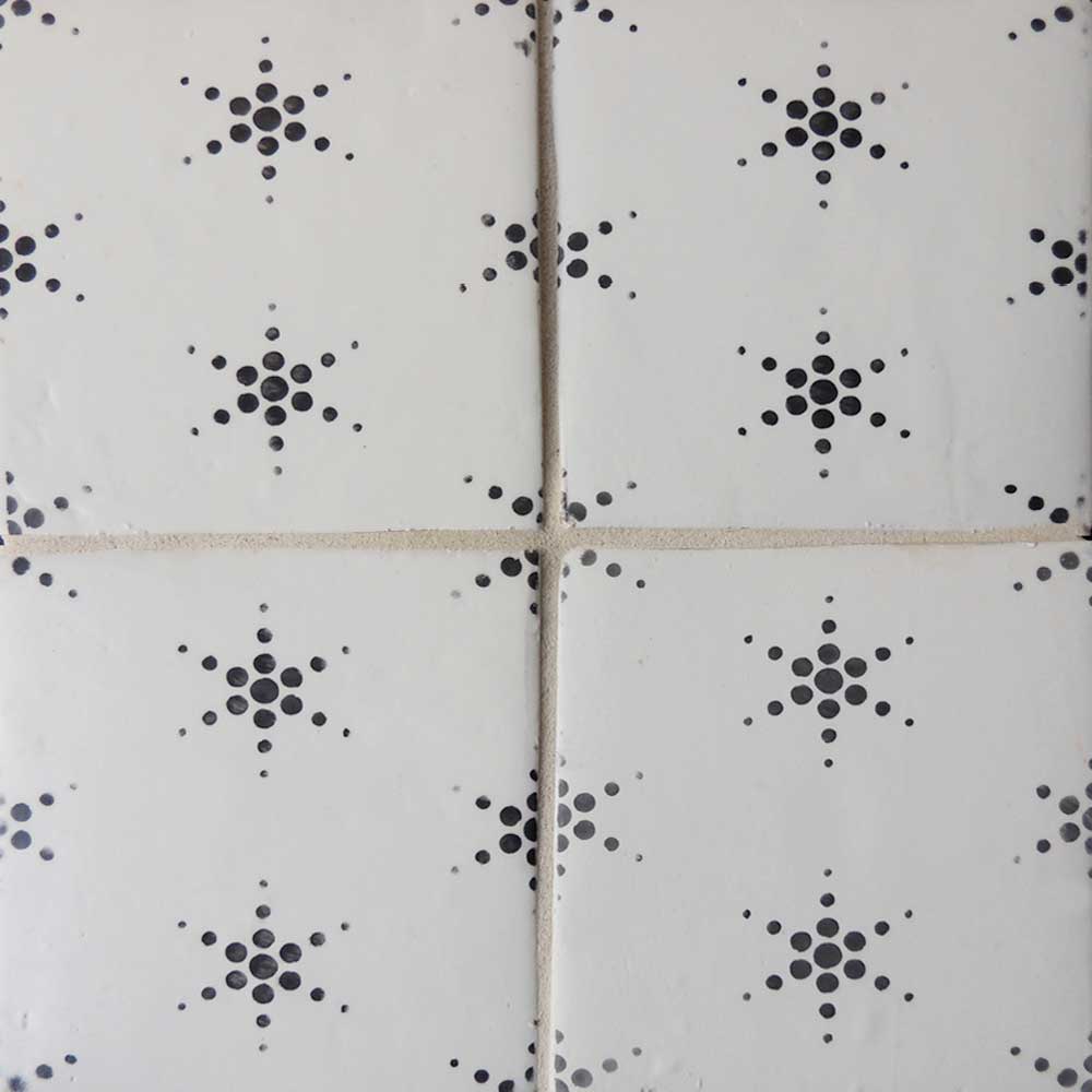 RUE DES ROISERS: 19 Glazed Terracotta Field Deco Tile (6"x6"x5/8 | matte)