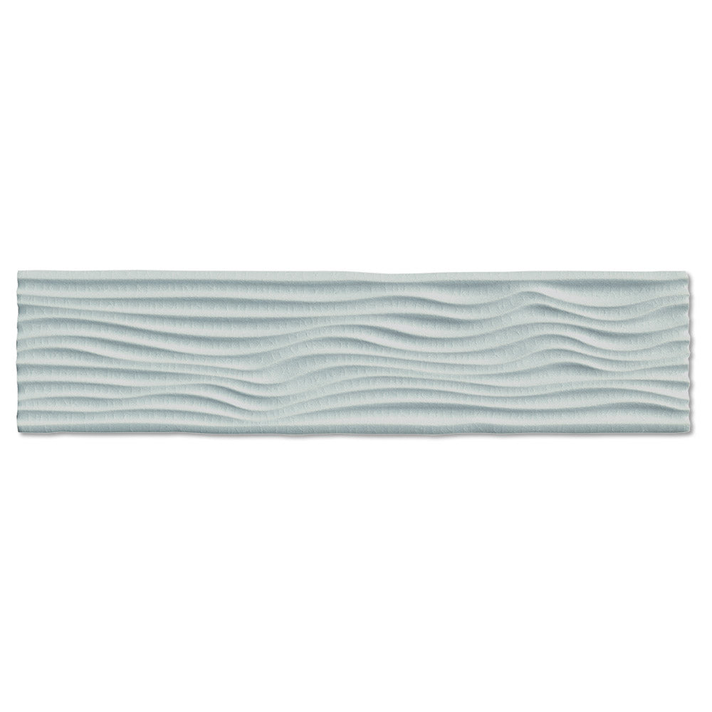 adex ceramic tile for indoor wall and or floor earth morning sky tile field semi matte matte crackle mono embossed textured rectangle waves 3x12 distributed by surface group international