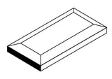 Hampton Bone Beveled Glazed Short Edge (3"x6")