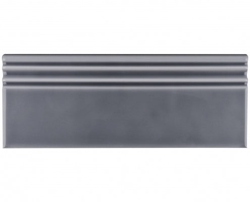 adex ceramic tile for indoor wall and or floor habitat glossy graphite molding basic baseboard glossy solid multi embossed reliefed 4x10_3 distributed by surface group international