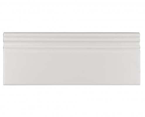 adex ceramic tile for indoor wall and or floor habitat matte alabaster molding basic baseboard matte solid multi embossed reliefed 4x10_3 distributed by surface group international