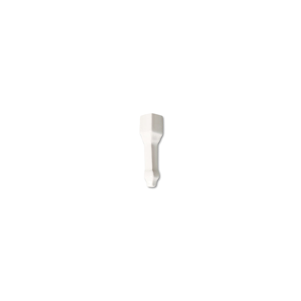 adex ceramic tile for indoor wall and or floor hampton white molding basic crown end cup glossy classic crackle mono embossed reliefed 3x distributed by surface group international