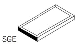 Studio Fern Glazed Short Single Edge (2.8"x5.8")