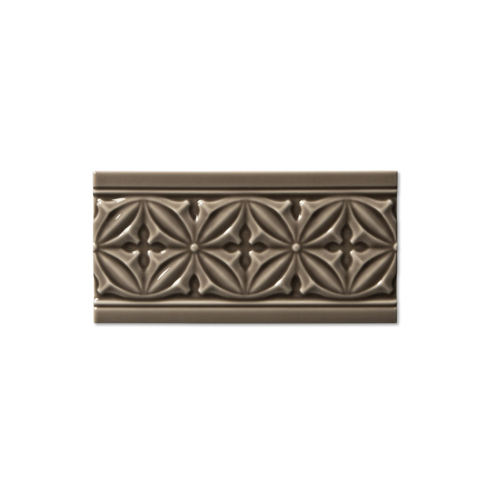 adex ceramic tile for indoor wall and or floor studio timberline molding deco border glossy translucent mono embossed deco 3_8x7_8 embossed gables distributed by surface group international