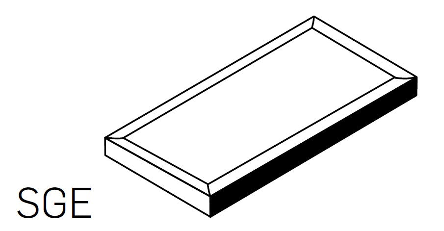 adex ceramic tile for indoor wall and or floor studio timberline molding basic bulnose single edge long glossy translucent mono embossed framed 2_8x5_8 distributed by surface group international