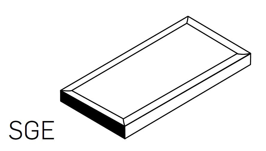 adex ceramic tile for indoor wall and or floor studio snow cap molding basic bulnose single edge short glossy translucent mono flat 2_8x5_8 distributed by surface group international
