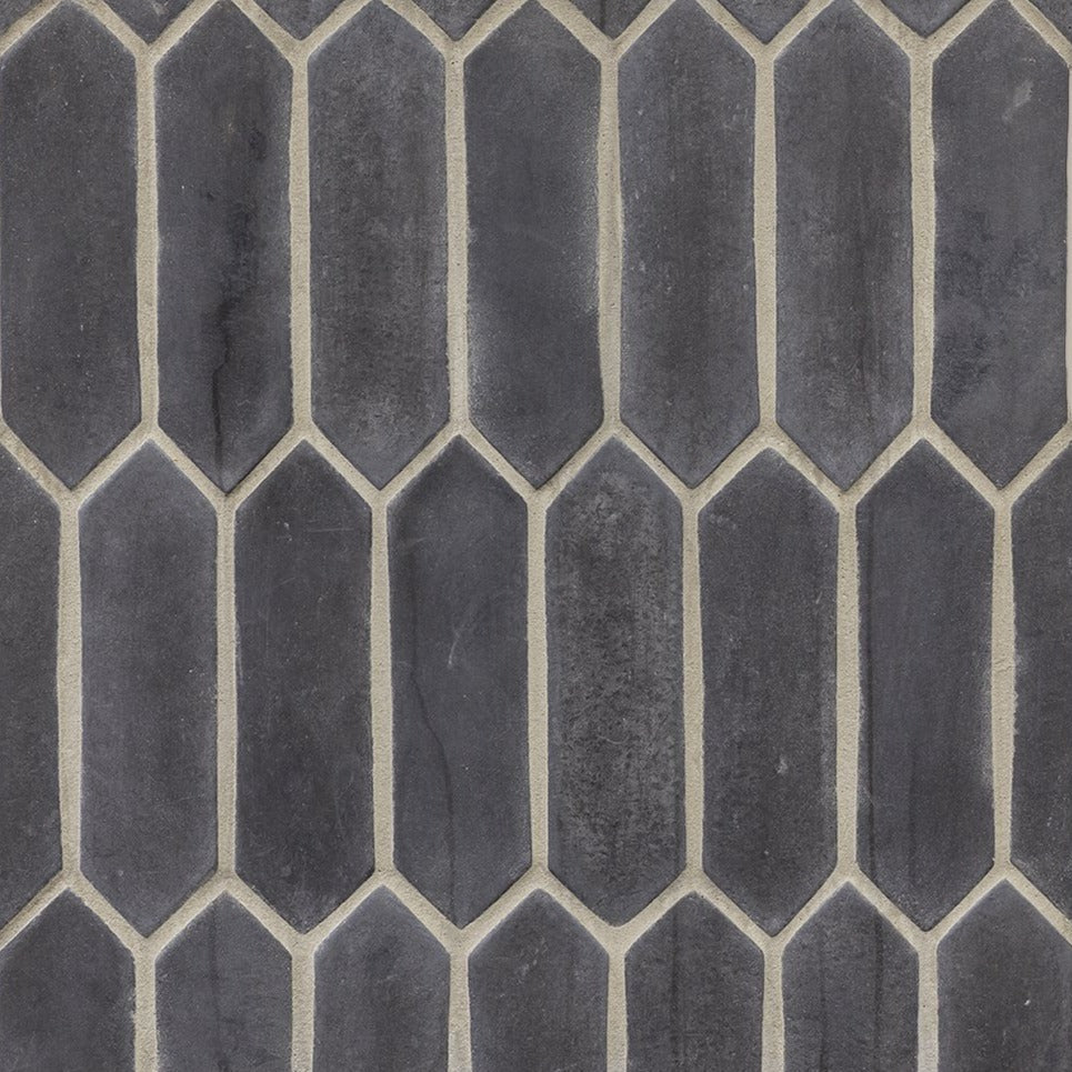 Artillo Concrete Field Tile: Charcoal Gray Picket (3