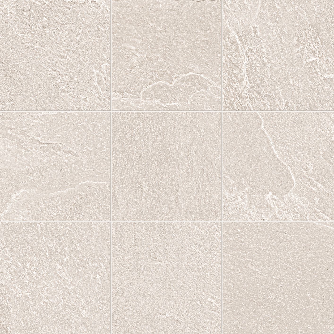 Nordika: Stone Sand Straight Stack 4x4 Mosaic (12"x12"x9.5-mm | matte)