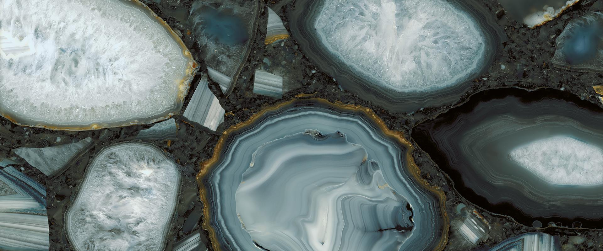 Tele Di Marmo Precious: Agate Azure Field Tile (24"x48"x9.5-mm | glossy)