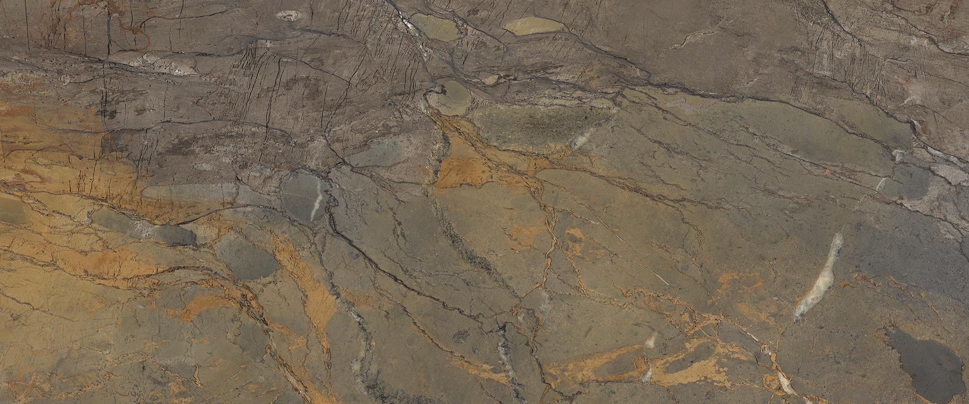 Tele Di Marmo Reloaded: Fossil Brown Malevic Field Tile (35"x35"x9.5-mm | glossy)