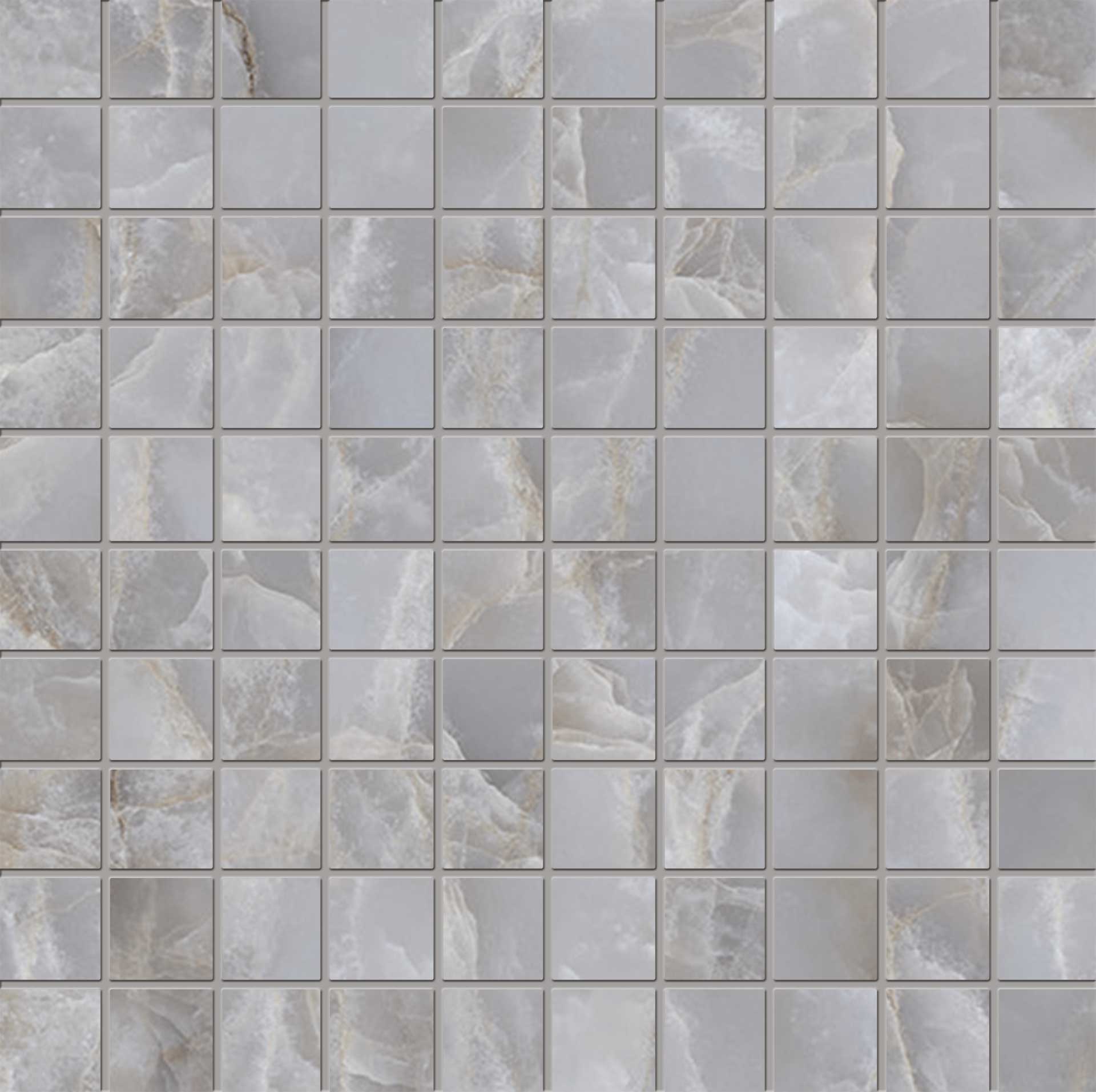 Tele Di Marmo Reloaded: Onice Klimt Straight Stack 1x1 Mosaic (12"x12"x9.5-mm | matte)