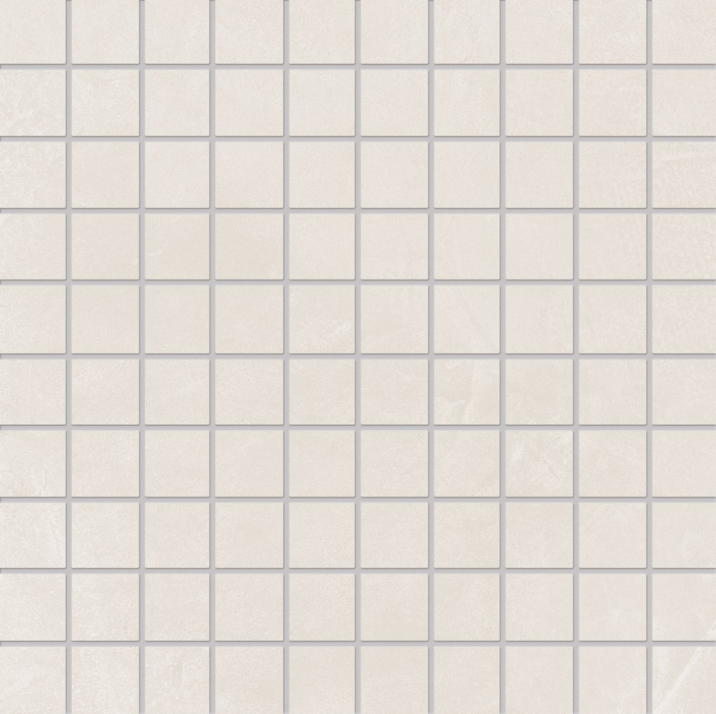 Totalook: Resin Bianco Straight Stack 1x1 Mosaic (12"x12"x9.5-mm | matte)