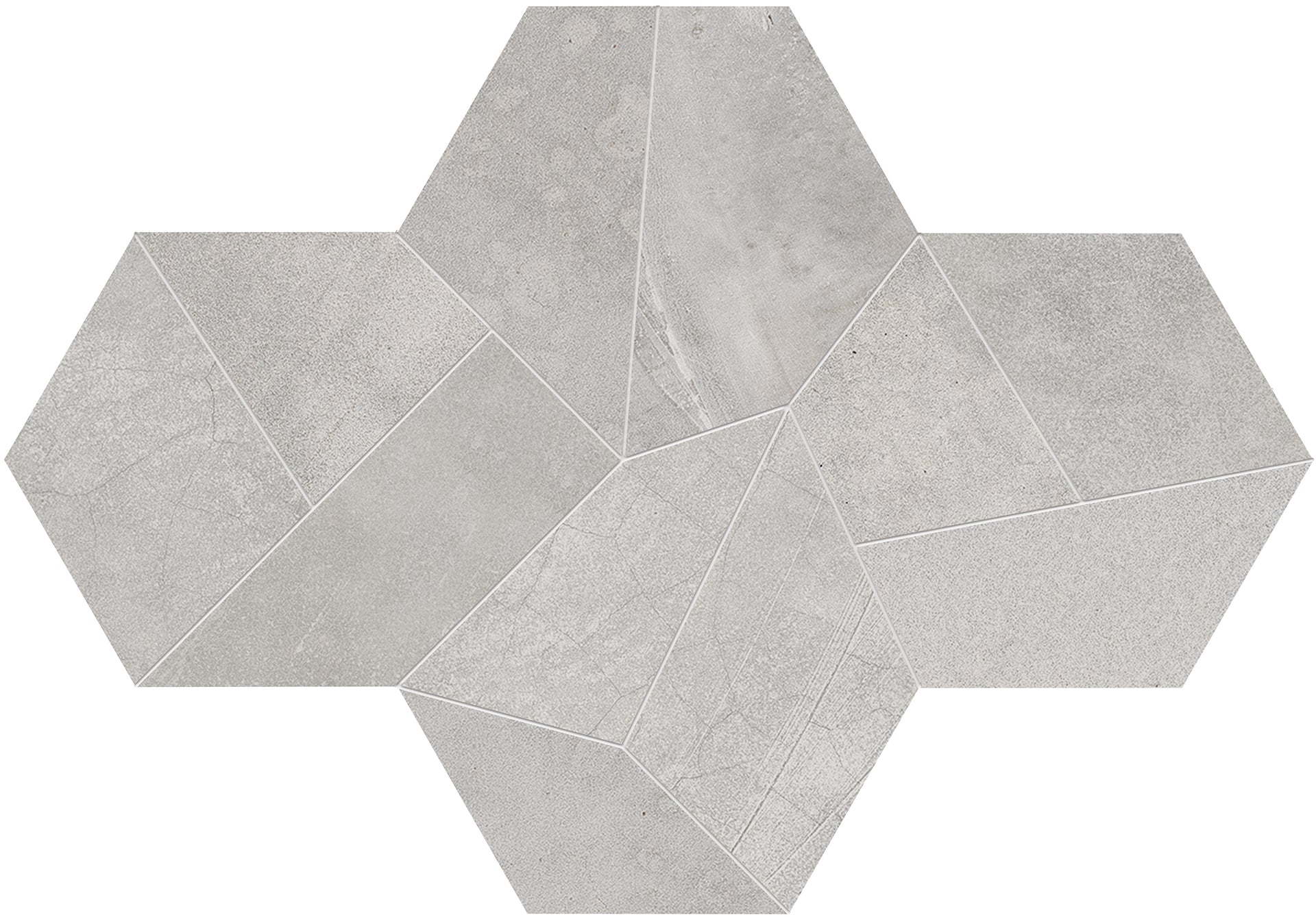 Architect Resin: Berlin Grey Design Mini Mosaic (9"x7"x9.5-mm | matte)