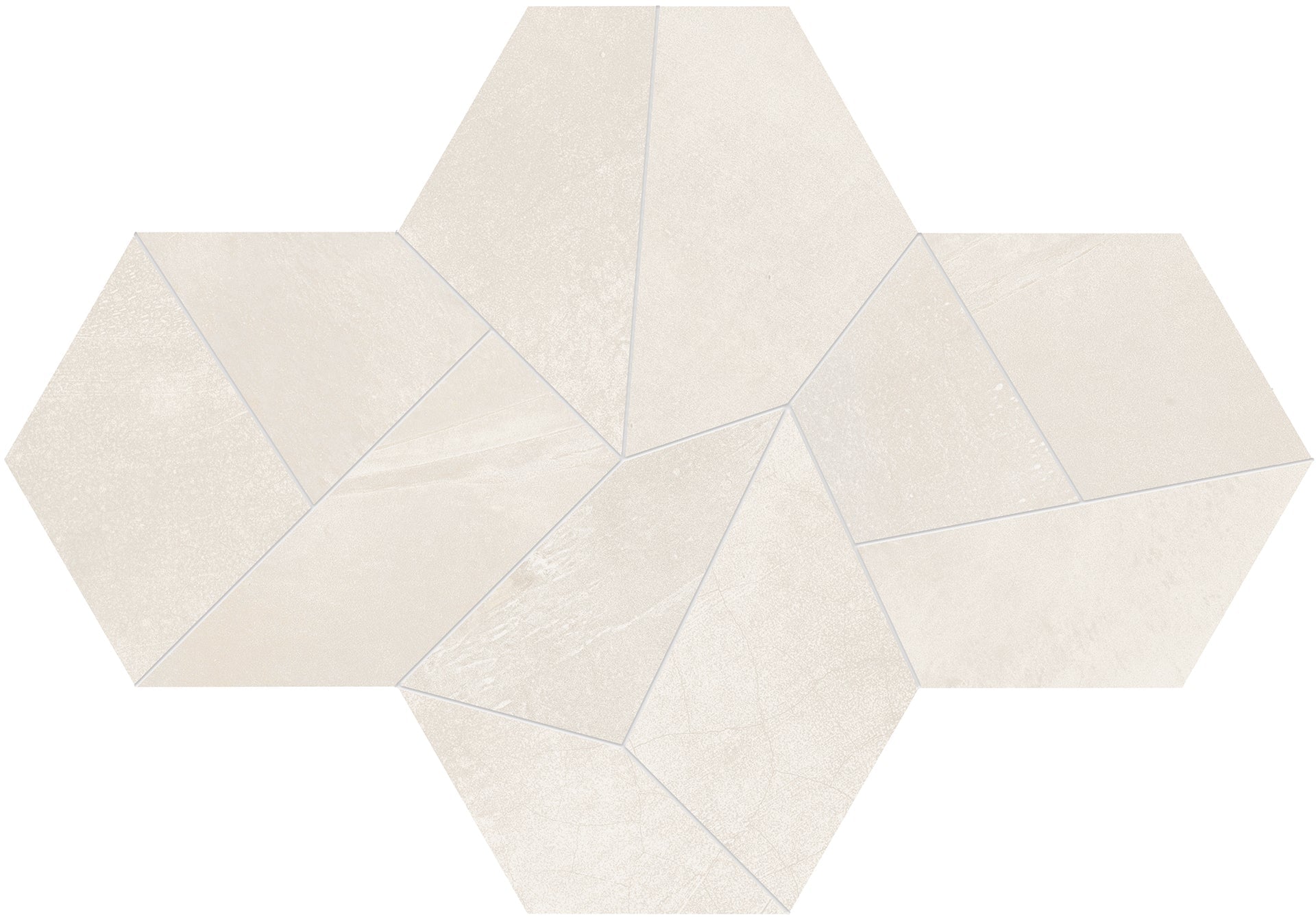 Architect Resin: Copenagen Ivory Design Mini Mosaic (9"x7"x9.5-mm | matte)